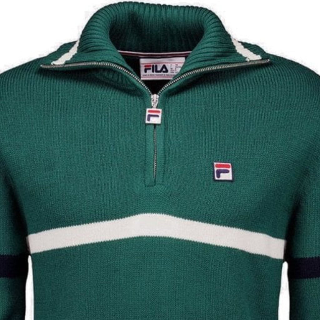 Camilo Knitted Half Zip Jumper - Rainforest