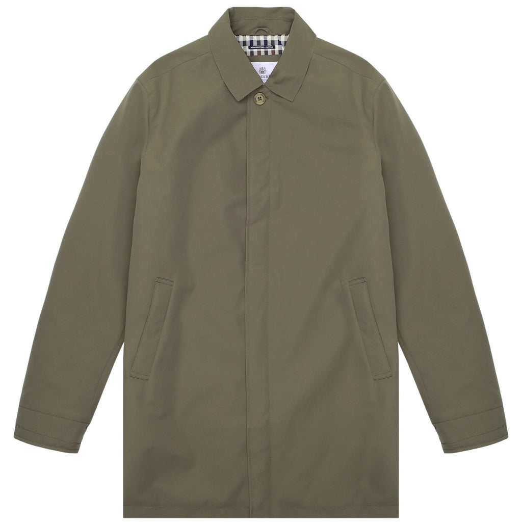 Aquascutum Shell Active Mid Trench Coat - Army Green