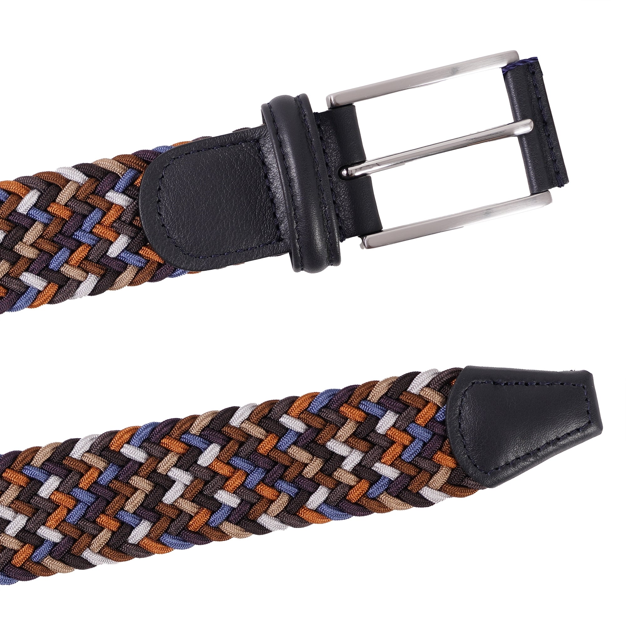 Anderson's Belts Woven Belt - Blue Mix - B0667-NE41 – Stuarts London