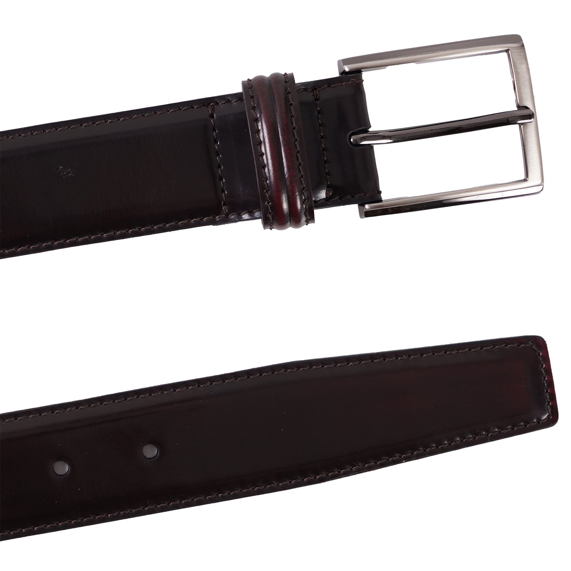 Leather Belt - Burgundy