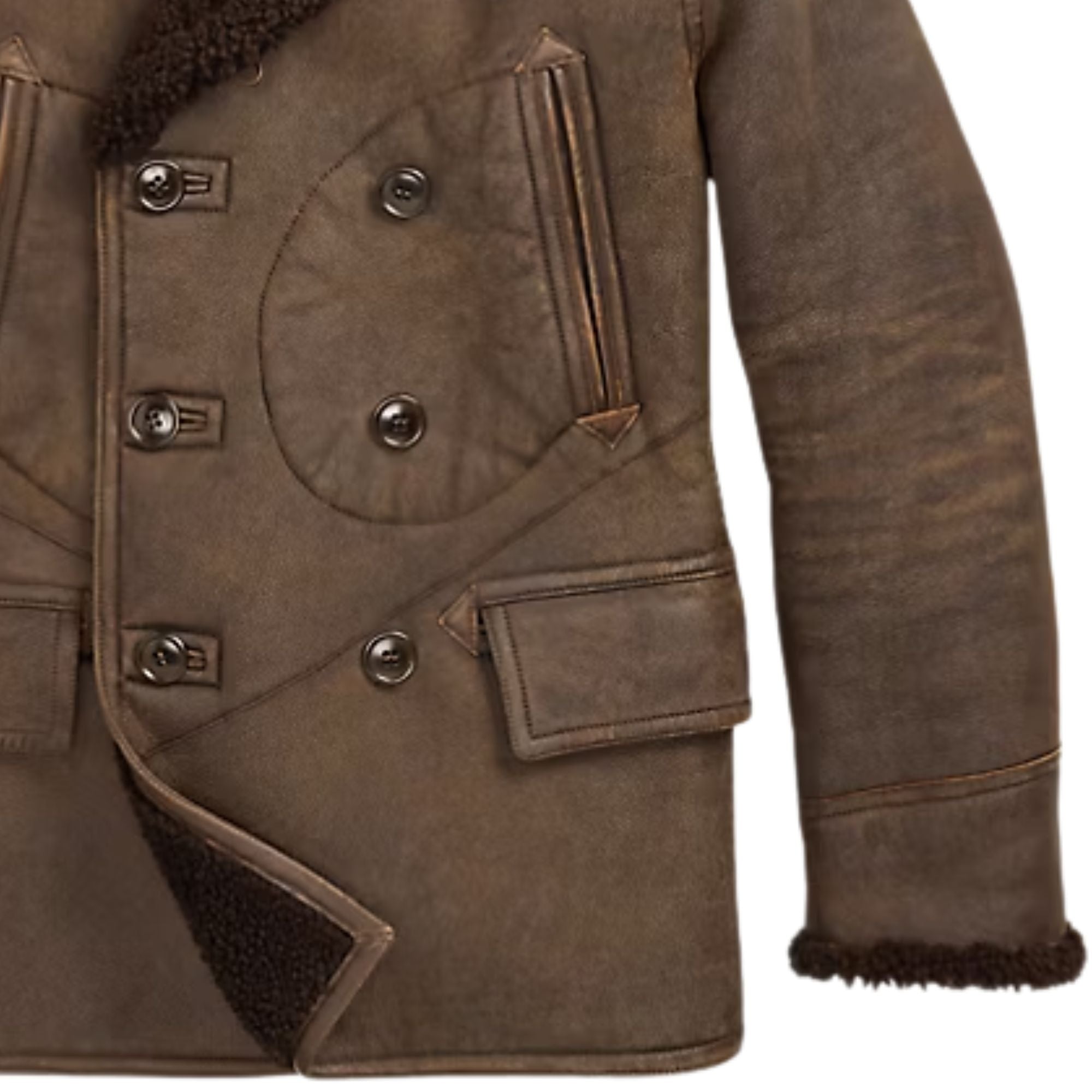 Shearling Coat - Brown