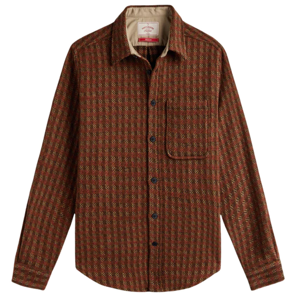 Merino Tweed Overshirt - Brown