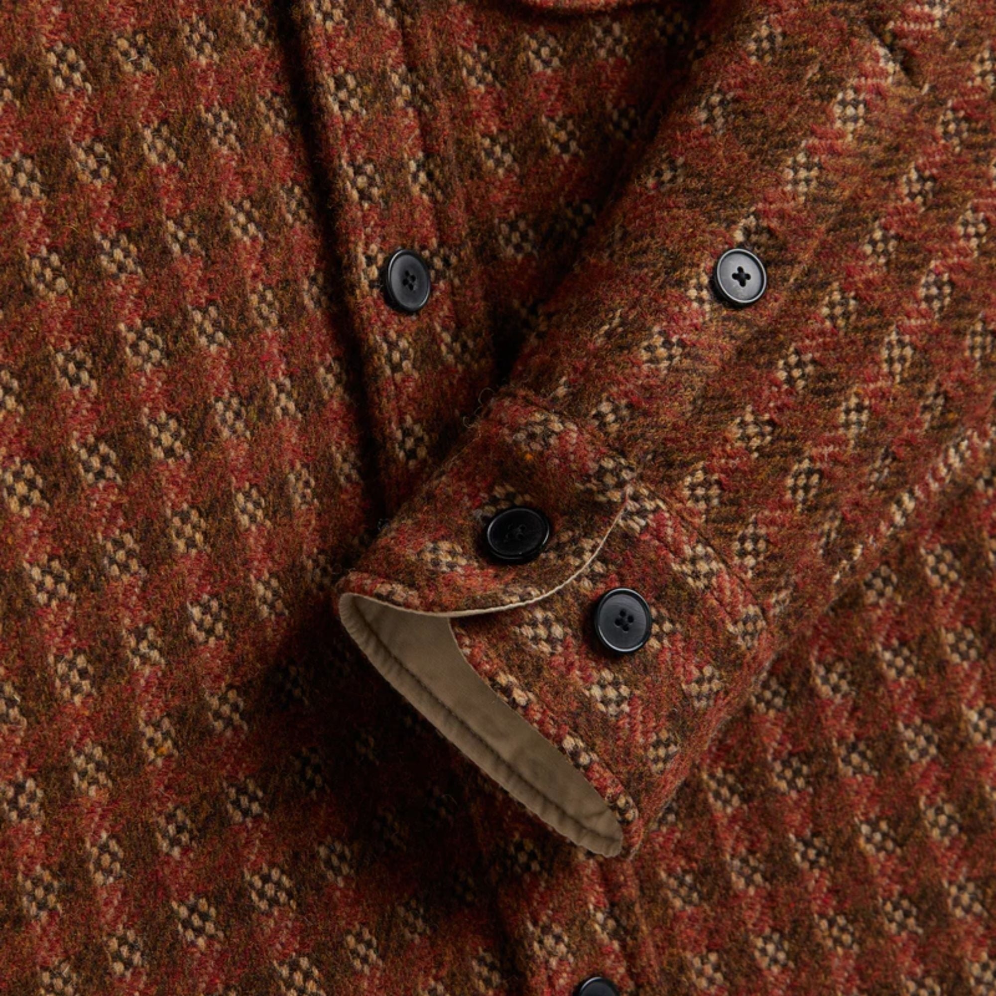Merino Tweed Overshirt - Brown