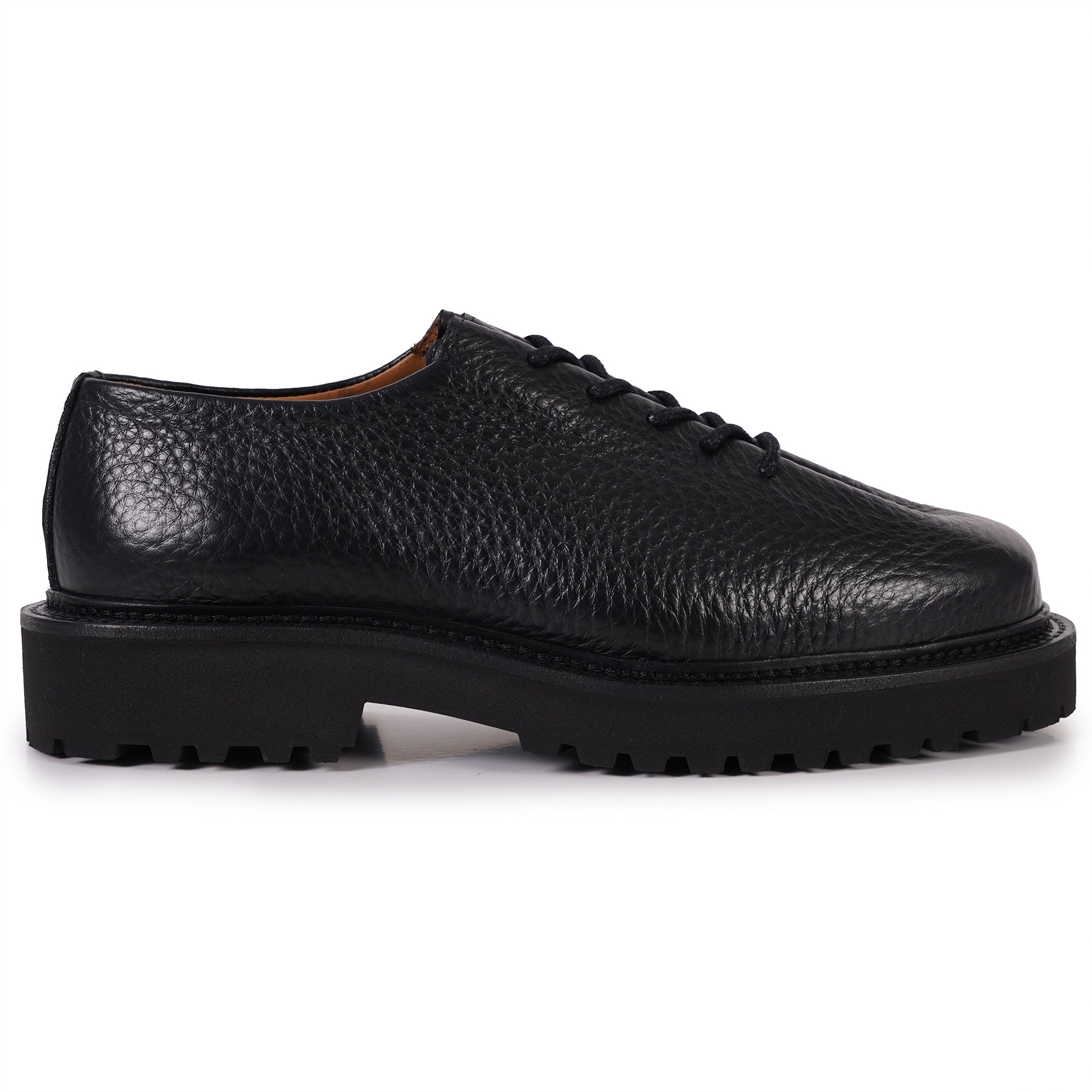Jacques Soloviere Edouard Lug Smart Shoes - Black – Stuarts London