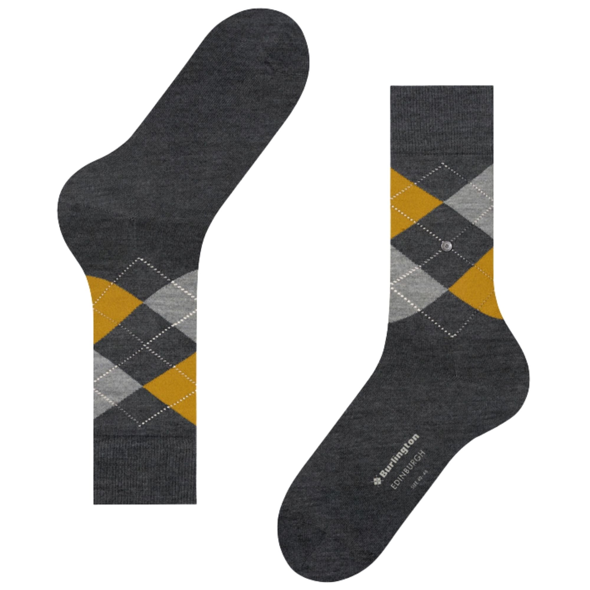 Edinburgh Socks - Grey/Yellow