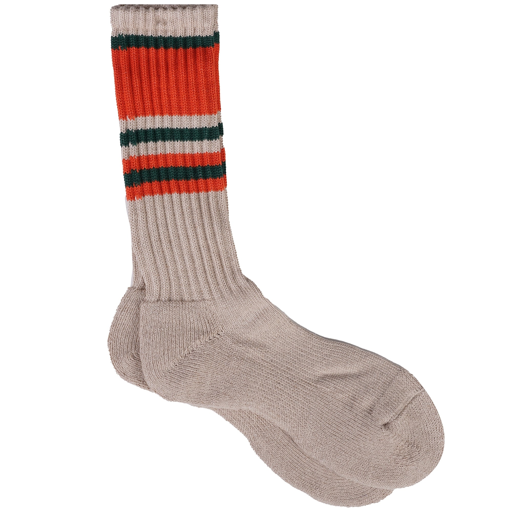 Hemp Random Line Socks - Orange