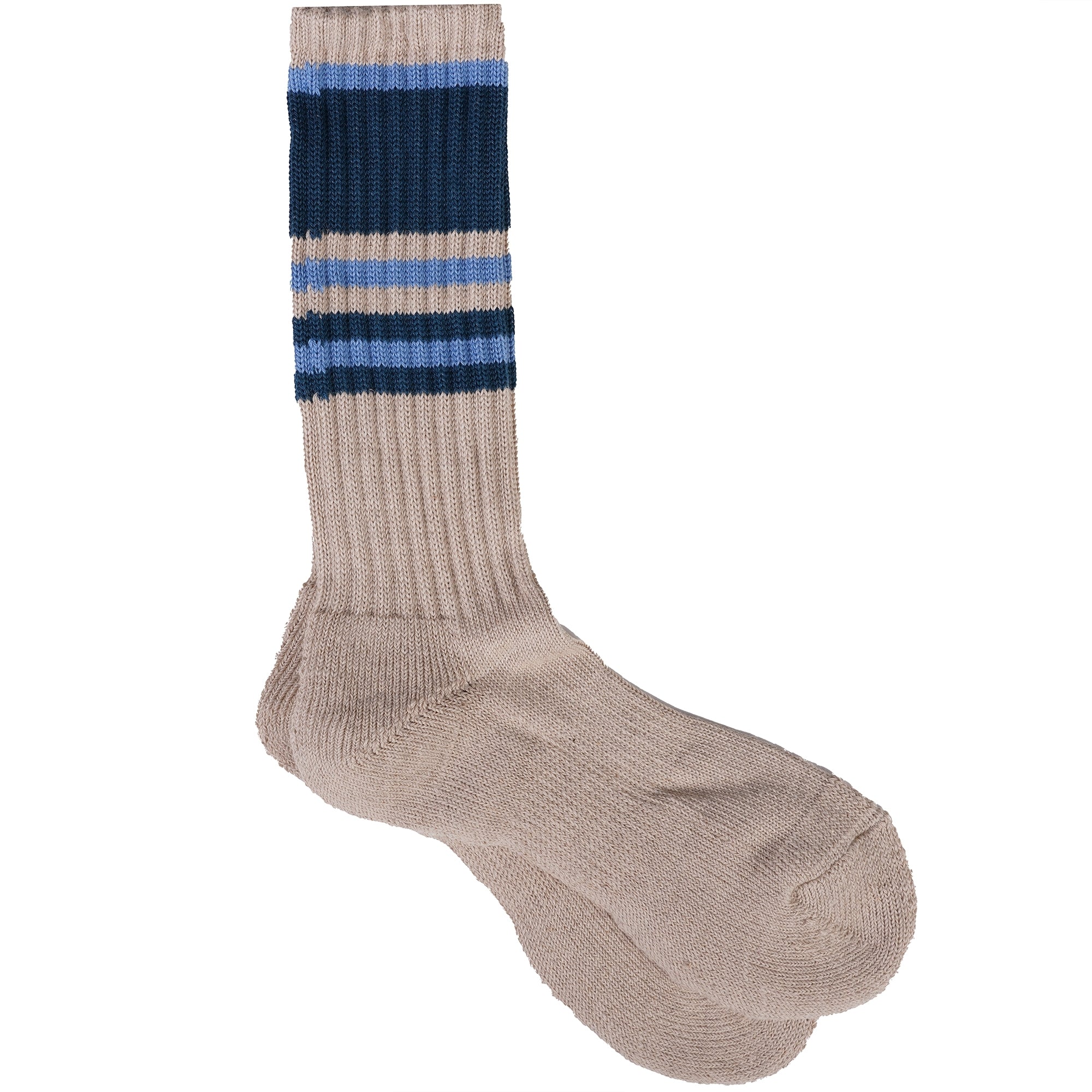 Hemp Random Line Socks - Blue