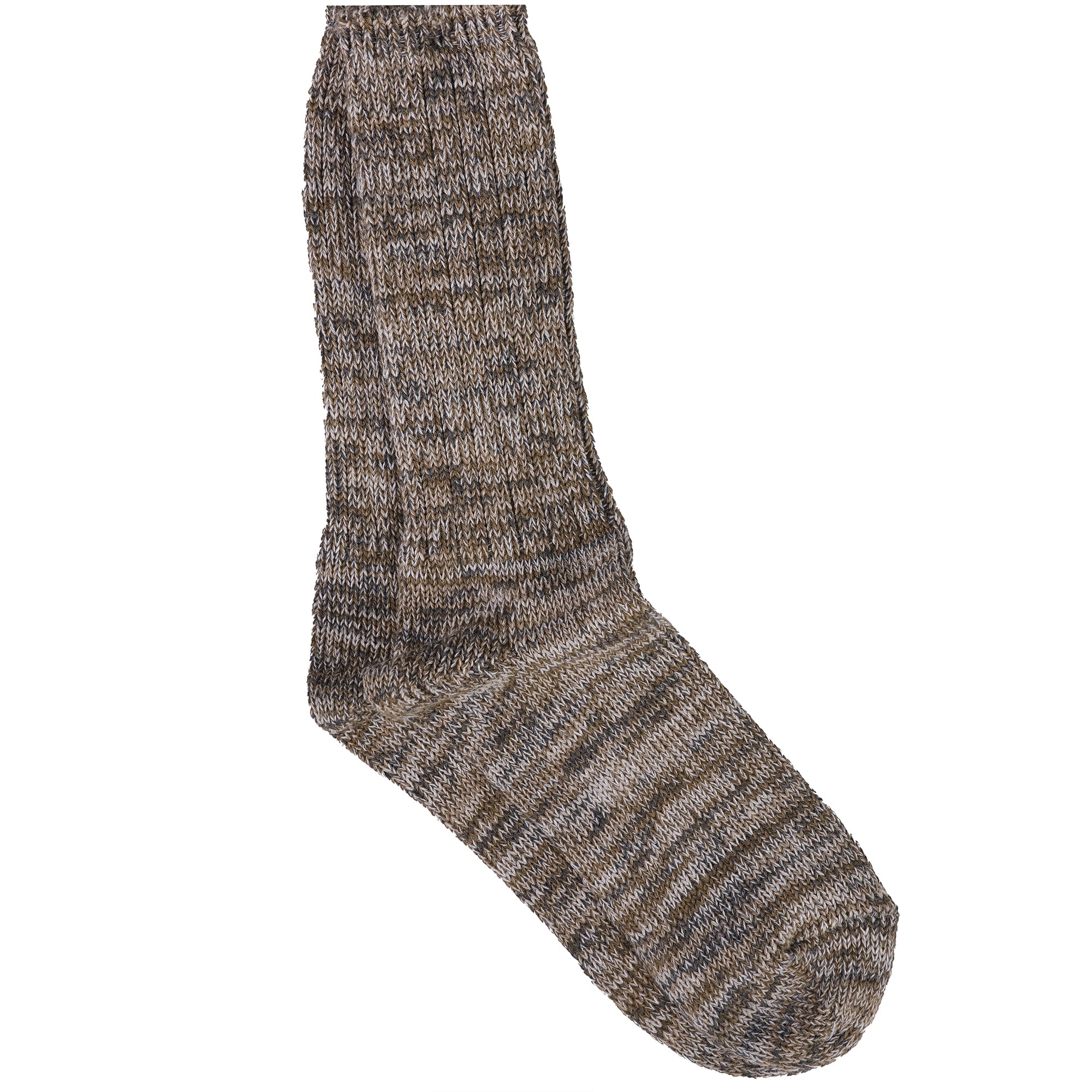5 Colour Mix Crew Socks - Olive