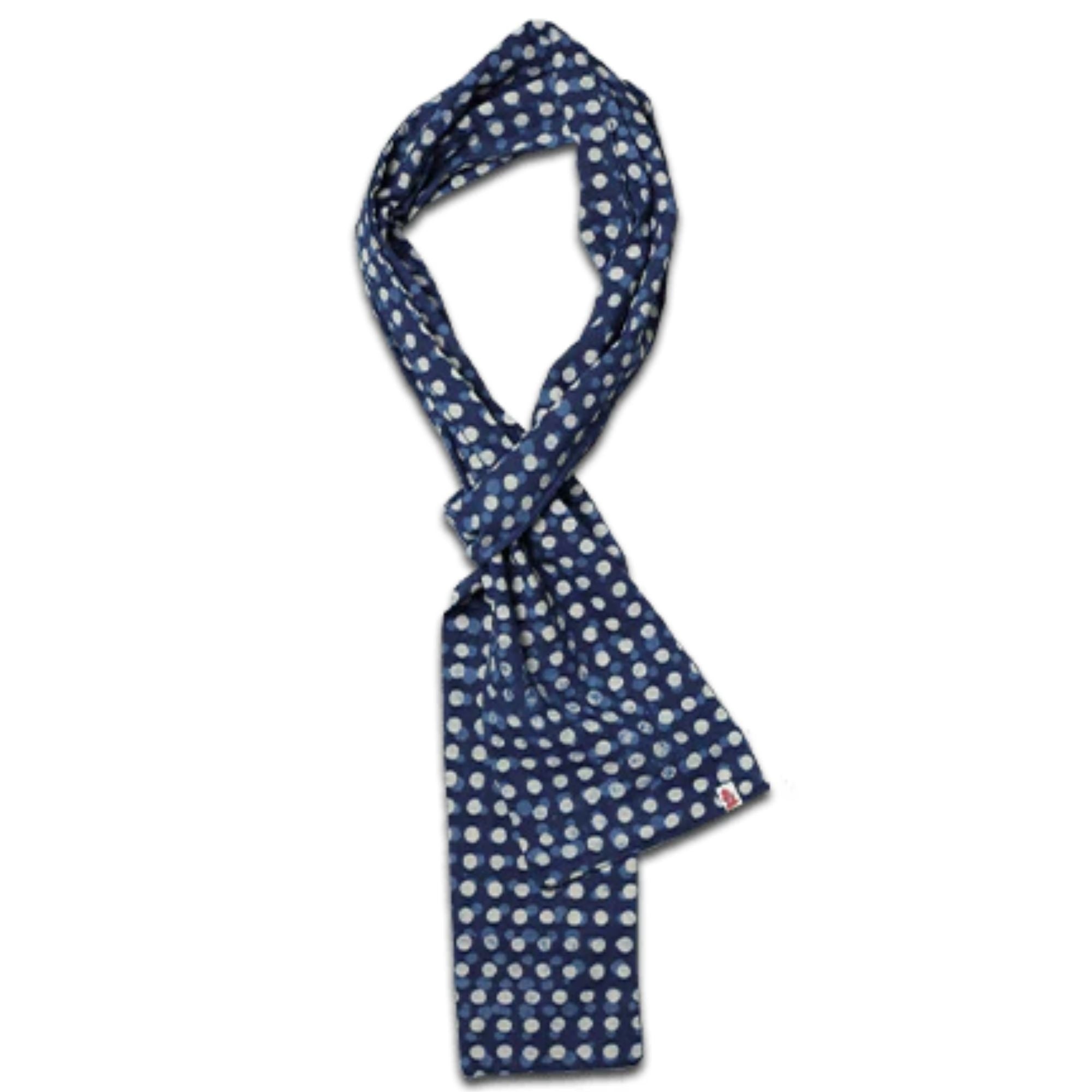 Dot Japanese Style Scarf - Navy