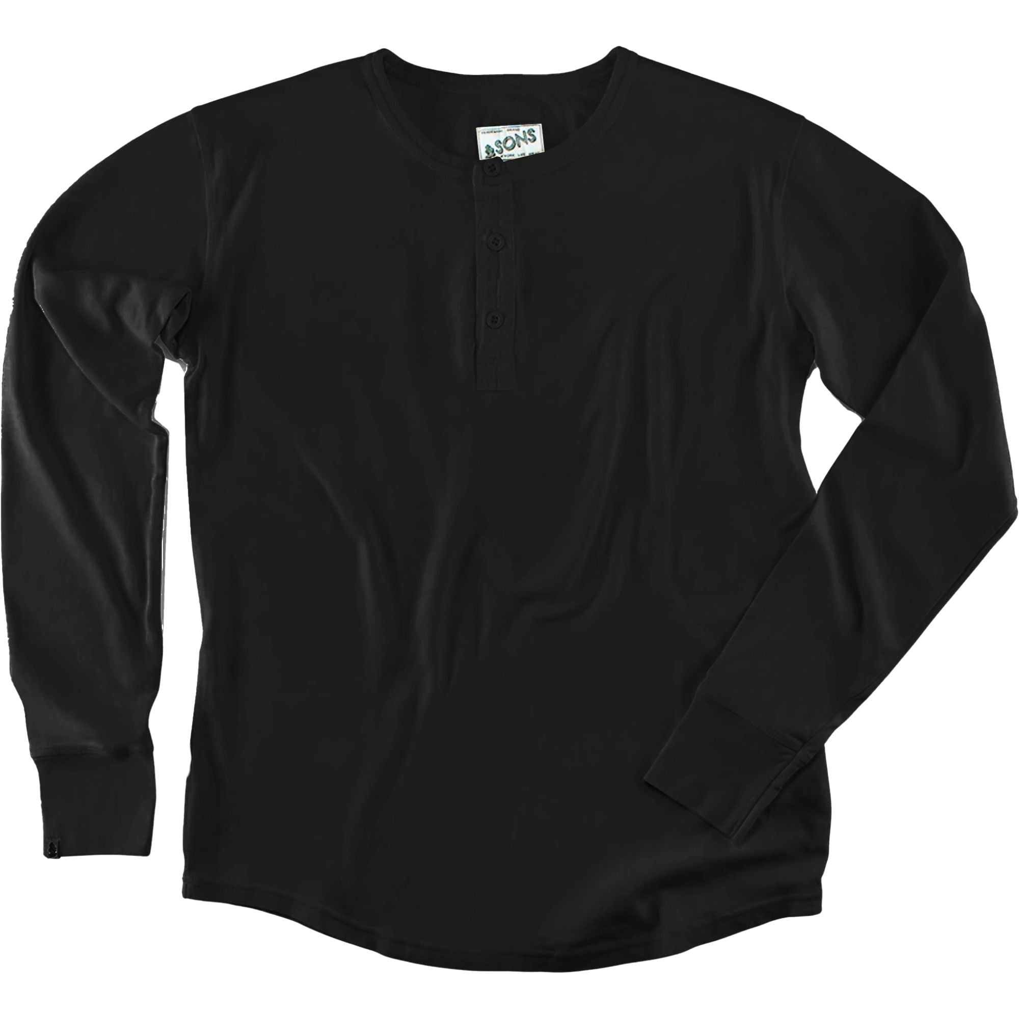 &SONS Trading Co. The New Elder Henley Shirt - &SNELD-BLK