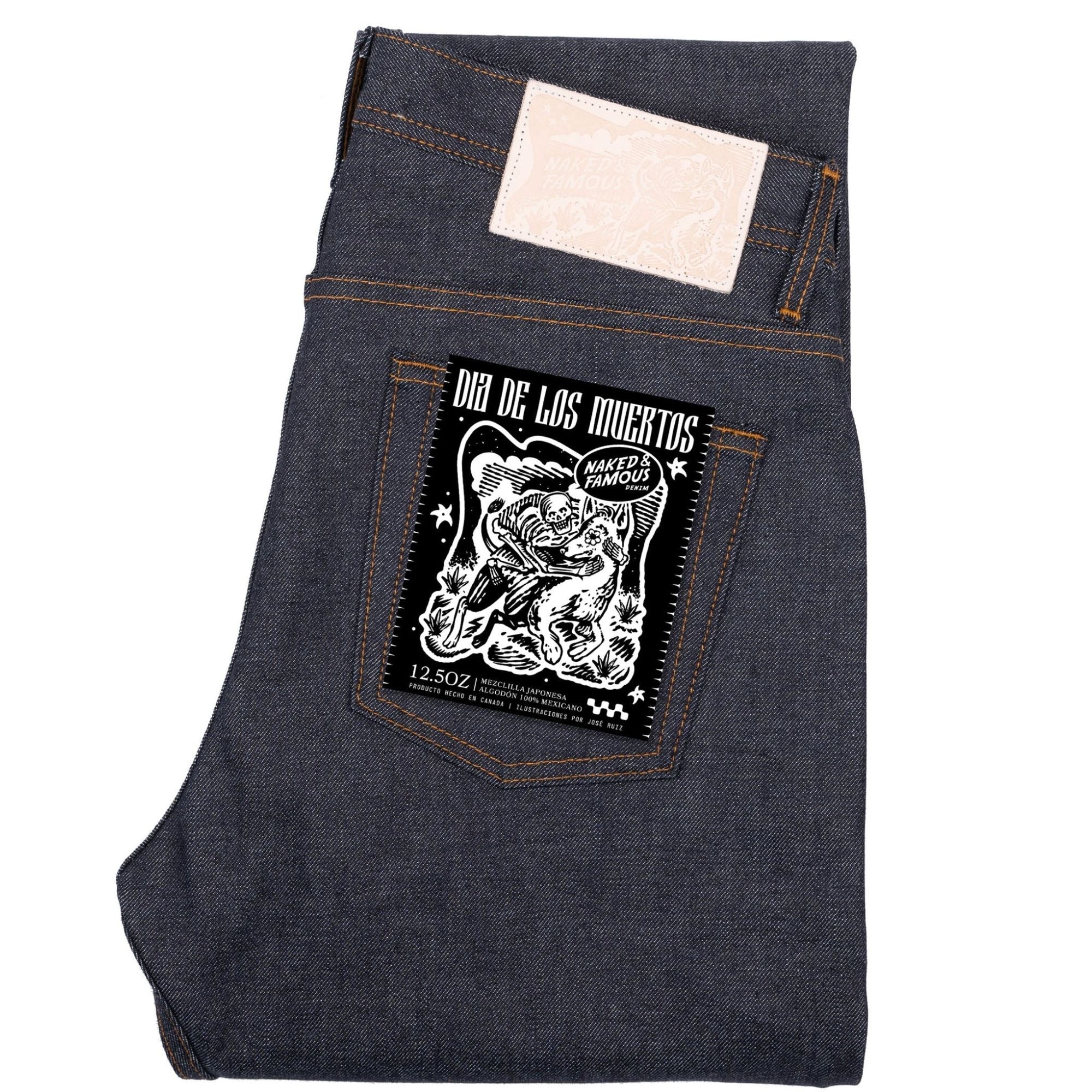 Weird Guy Dia De Los Muertos Selvedge - Indigo