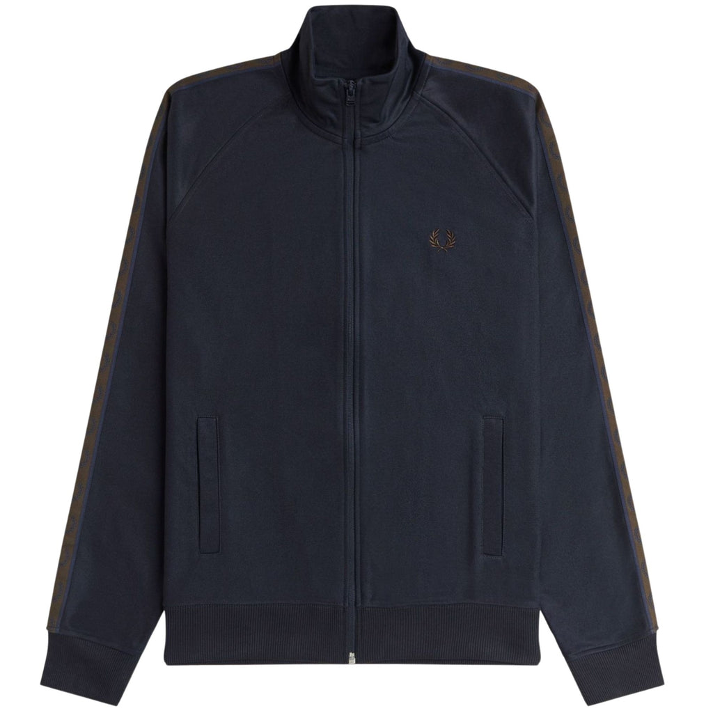 Fred Perry Contrast Sleeve Track Jacket - Navy