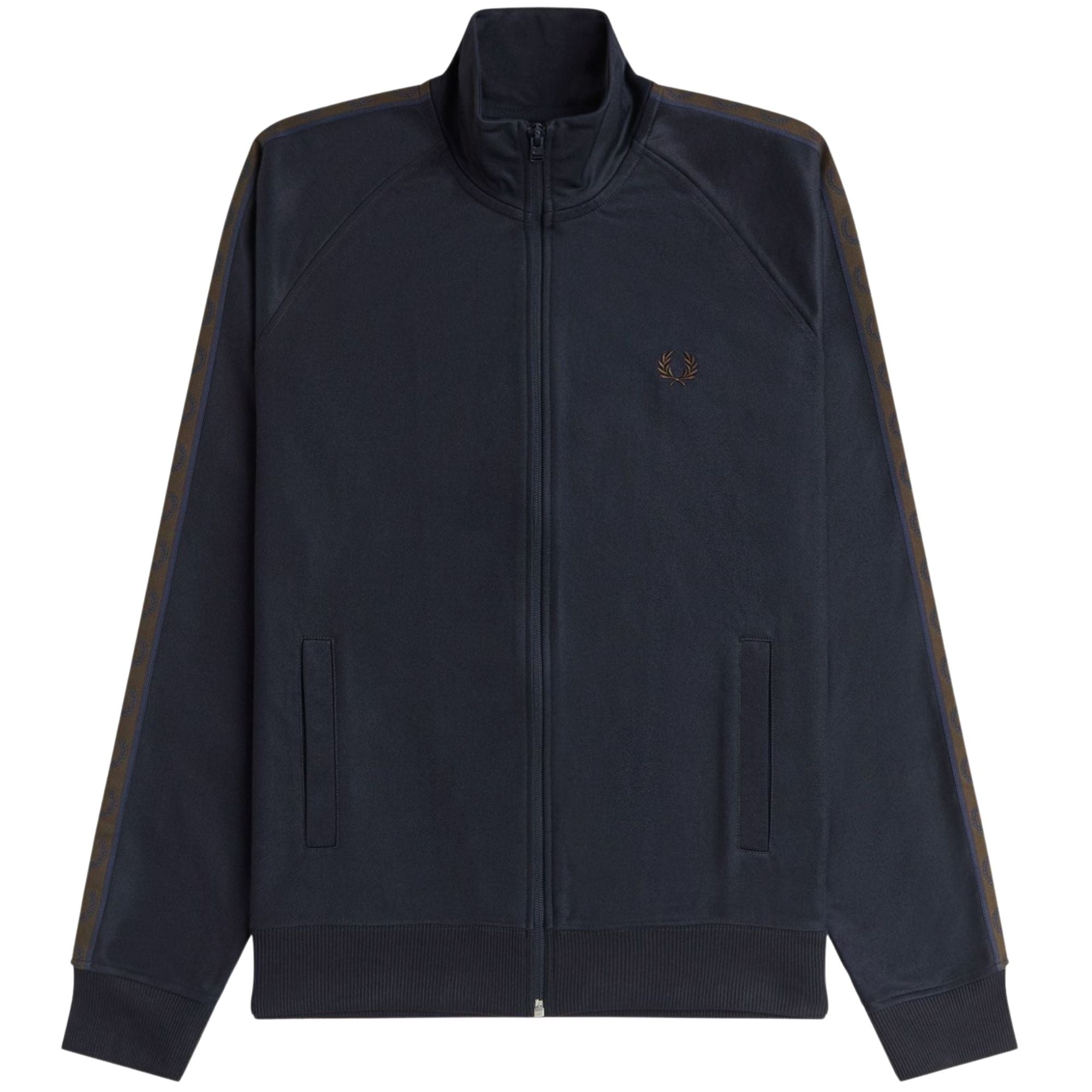 Fred Perry Contrast Sleeve Track Jacket - Navy