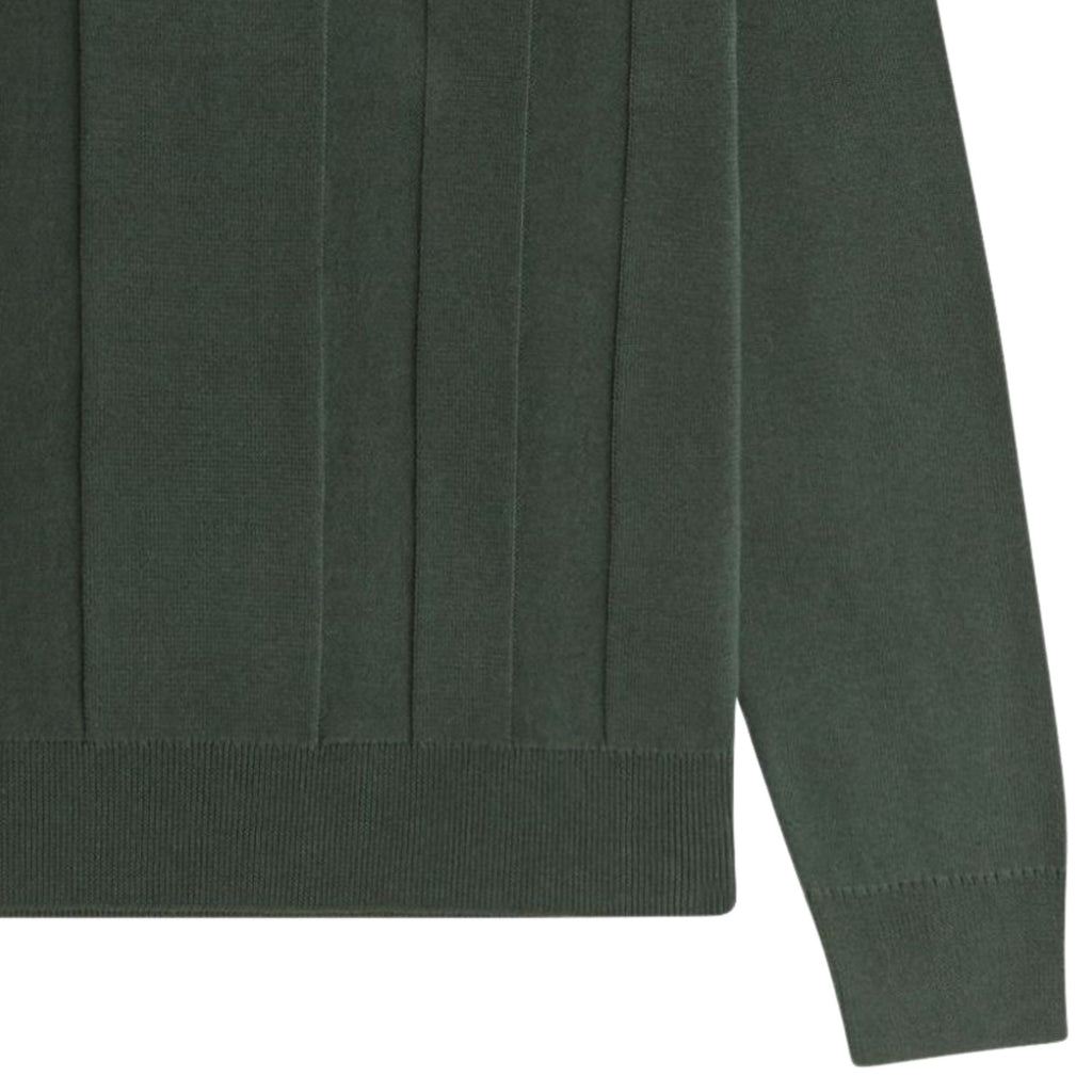 Tonal Stripe Knitted Shirt - Court Green