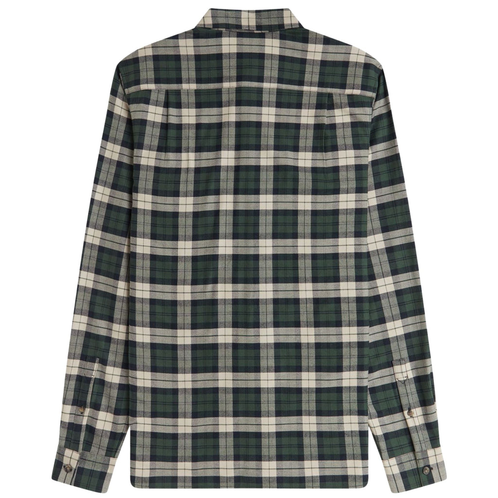 Fred Perry Brushed Twill Tartan Shirt - Court Green