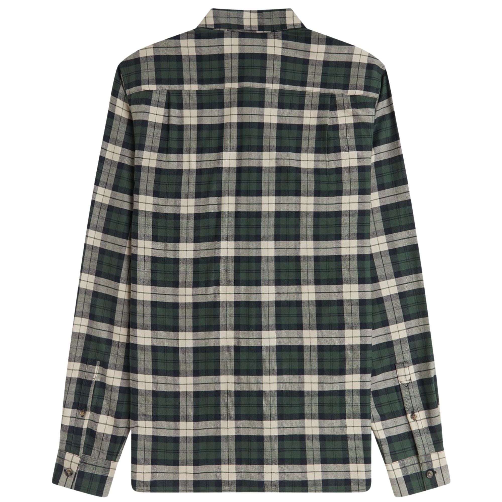 Fred Perry Brushed Twill Tartan Shirt - Court Green