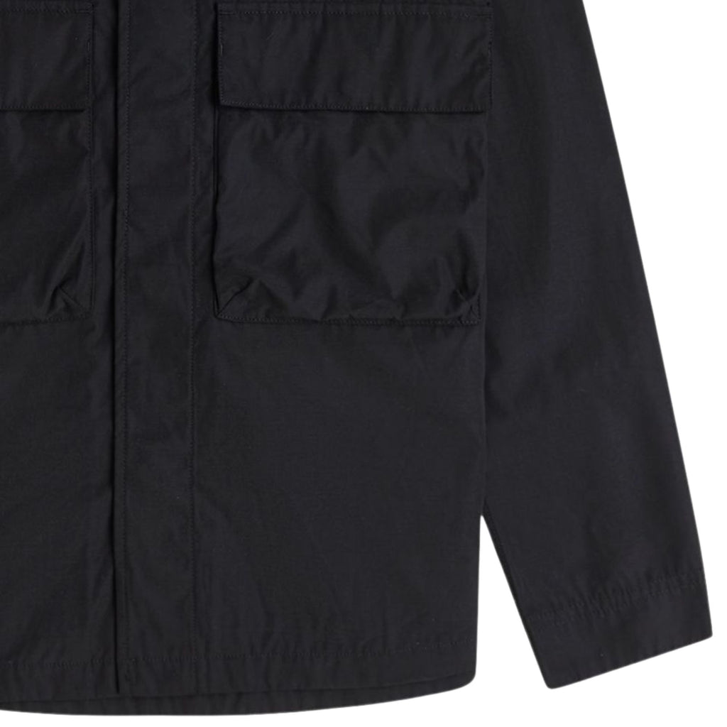 Raglan Utility Overshirt - Black