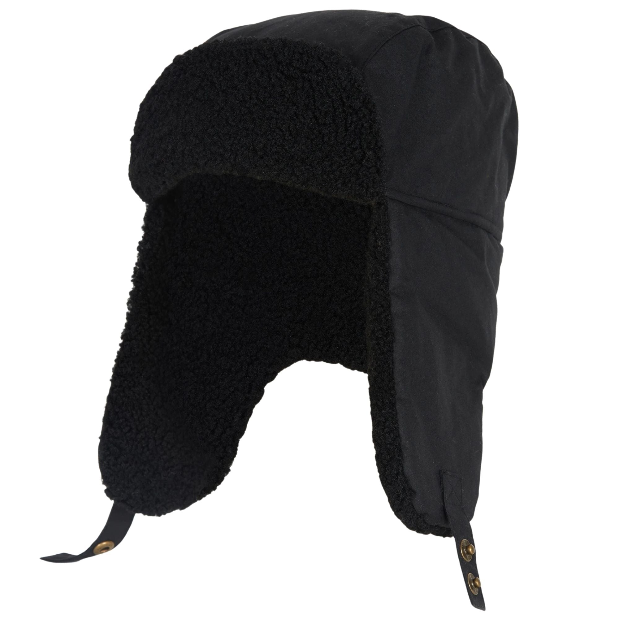 Barbour Morar Waxed Trapper Hat - Black