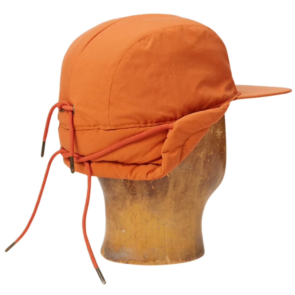 Quilted Earflap Cap - Orange