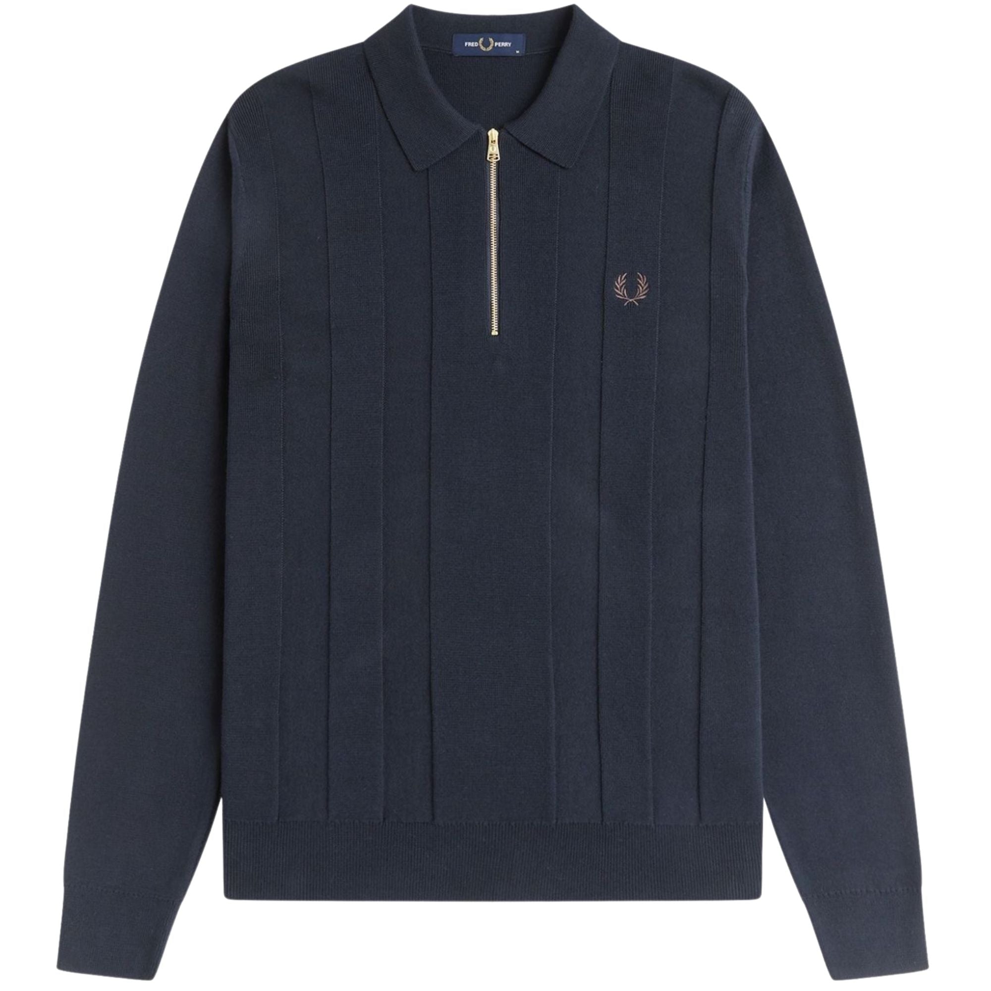 Tonal Stripe Knitted Shirt - Navy