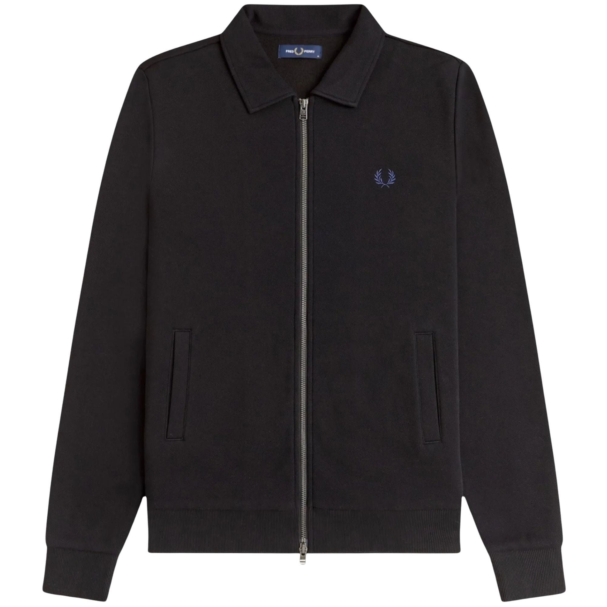 FRED PERRY ブラック ジップアップジャケット M6006 - Black / White | The Fred Perry Shirt | Men's Short & Long