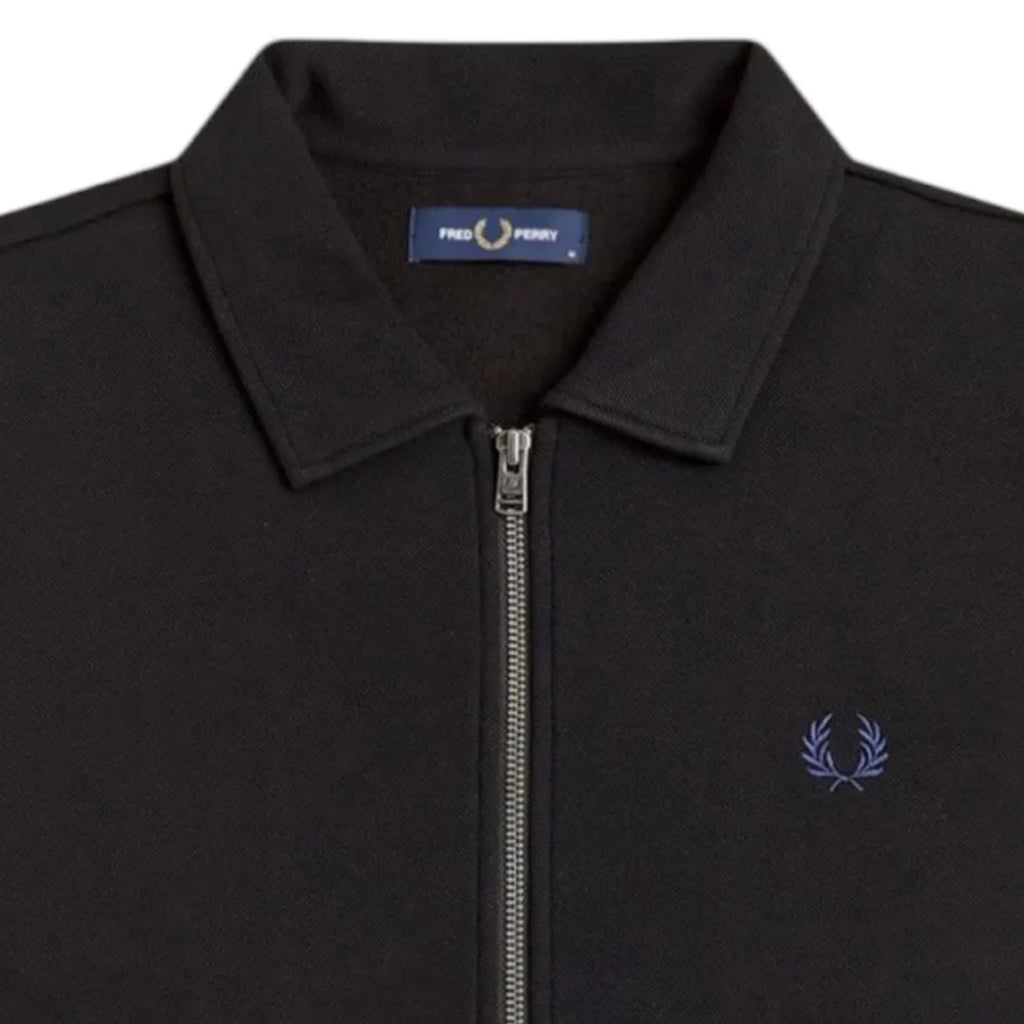 Zip Through Sweater - Black