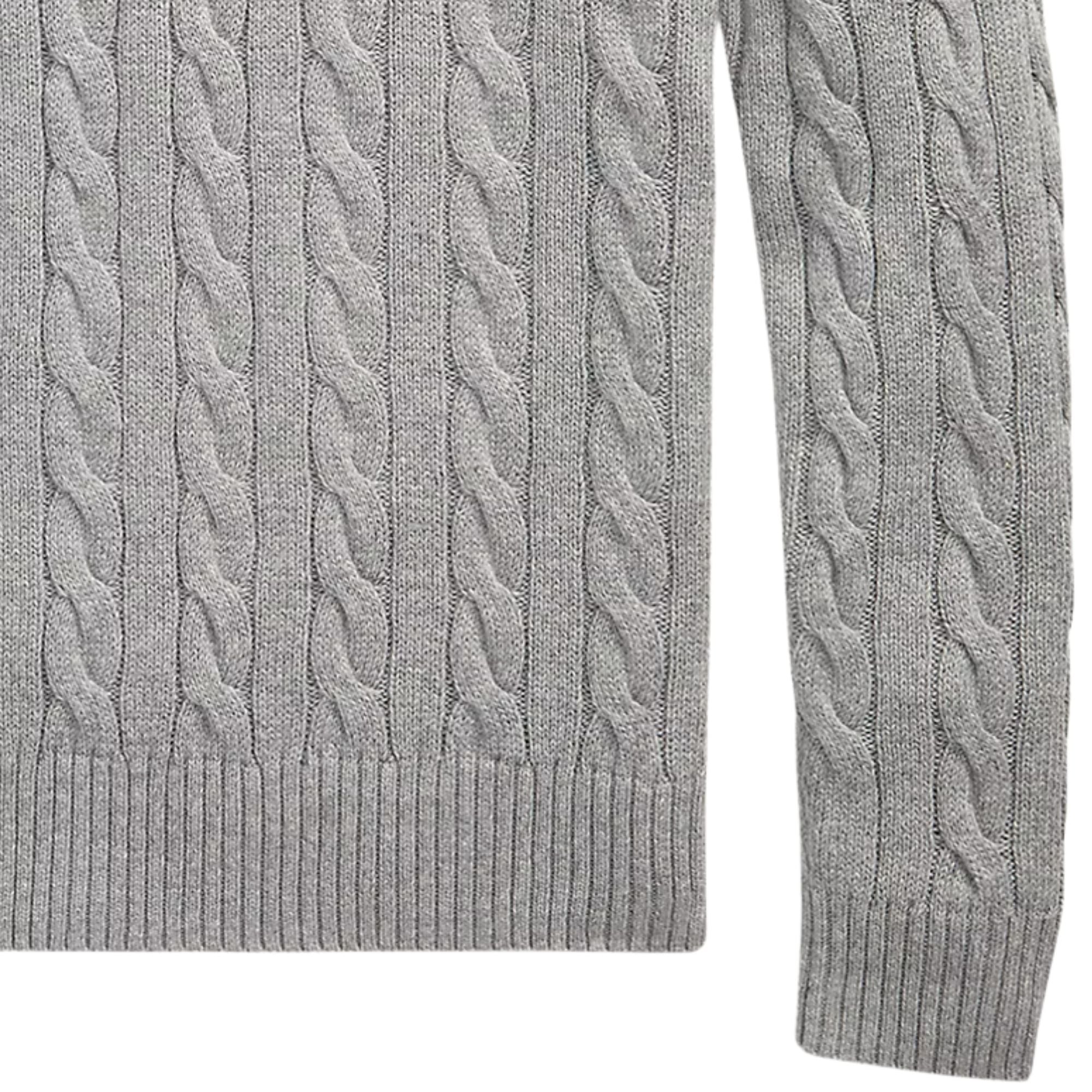 Polo Ralph Lauren Cable-Knit Quarter-Zip Jumper - 841002-GRY