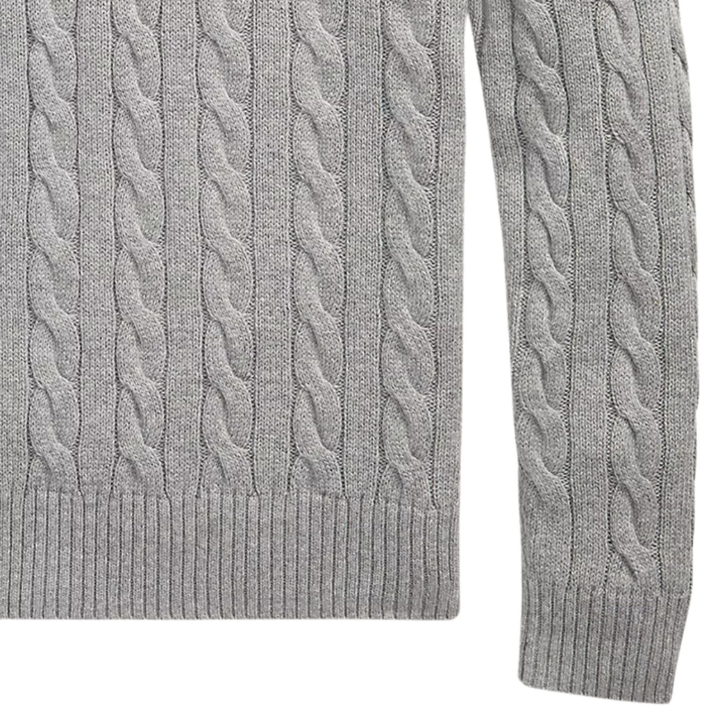 Cable-Knit Quarter-Zip Jumper - Grey