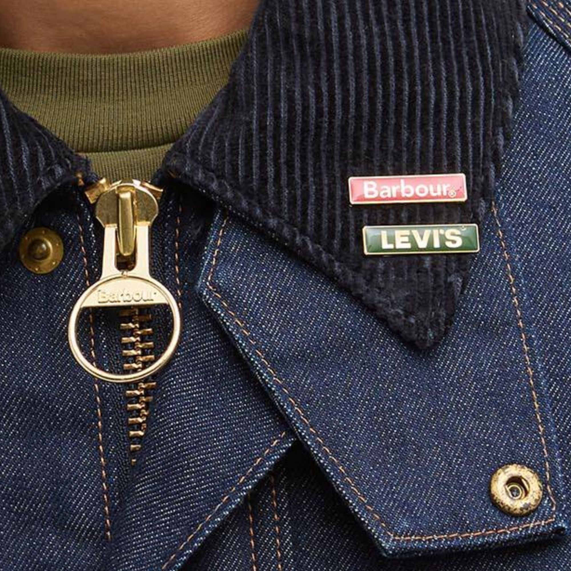 Barbour x Levis x Levi's Oversized Bedale Denim Jacket - Denim