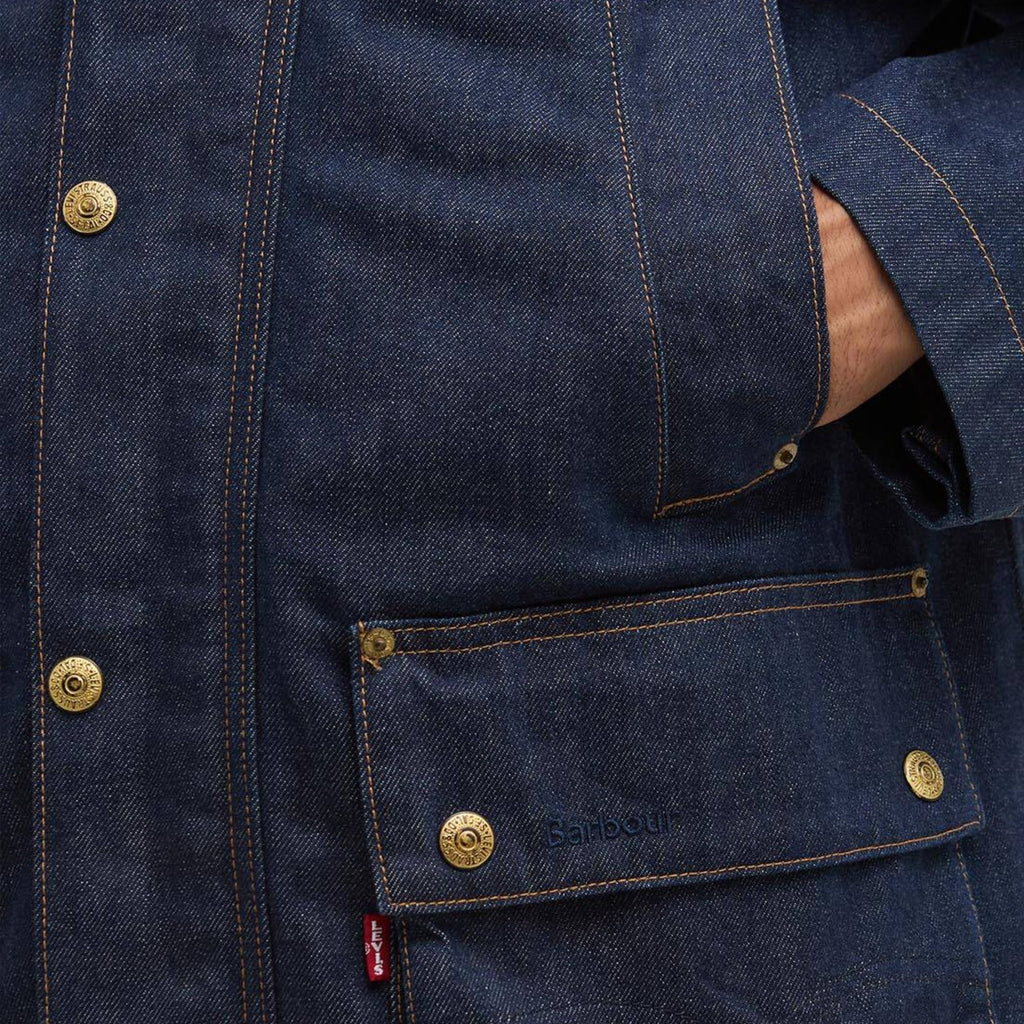 Barbour x Levis x Levi's Oversized Bedale Denim Jacket - Denim