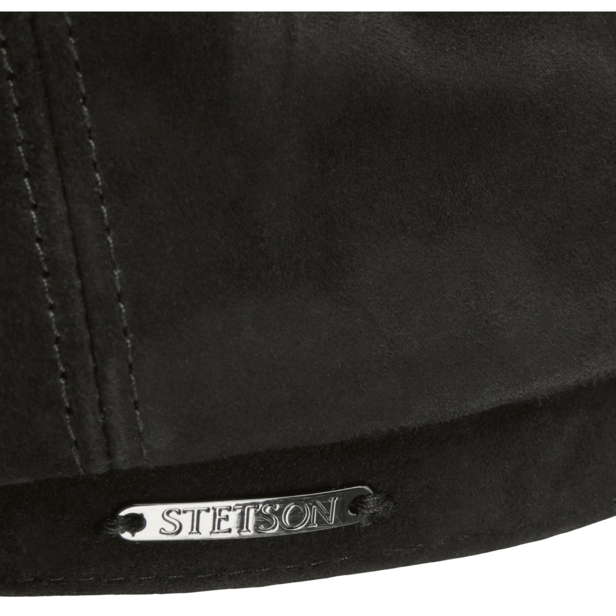 Hatteras Goat Suede Flat Cap - Black