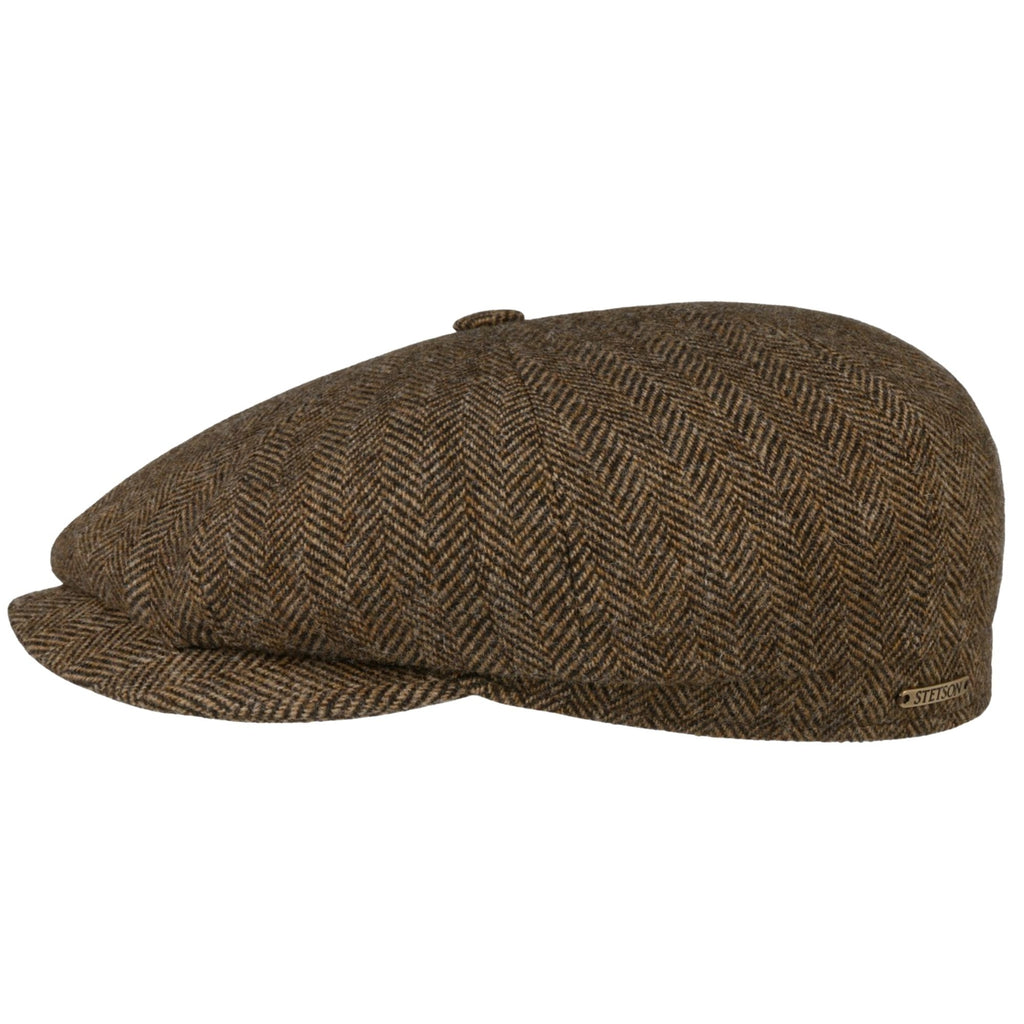 Hatteras Classic Wool Flat Cap - Brown