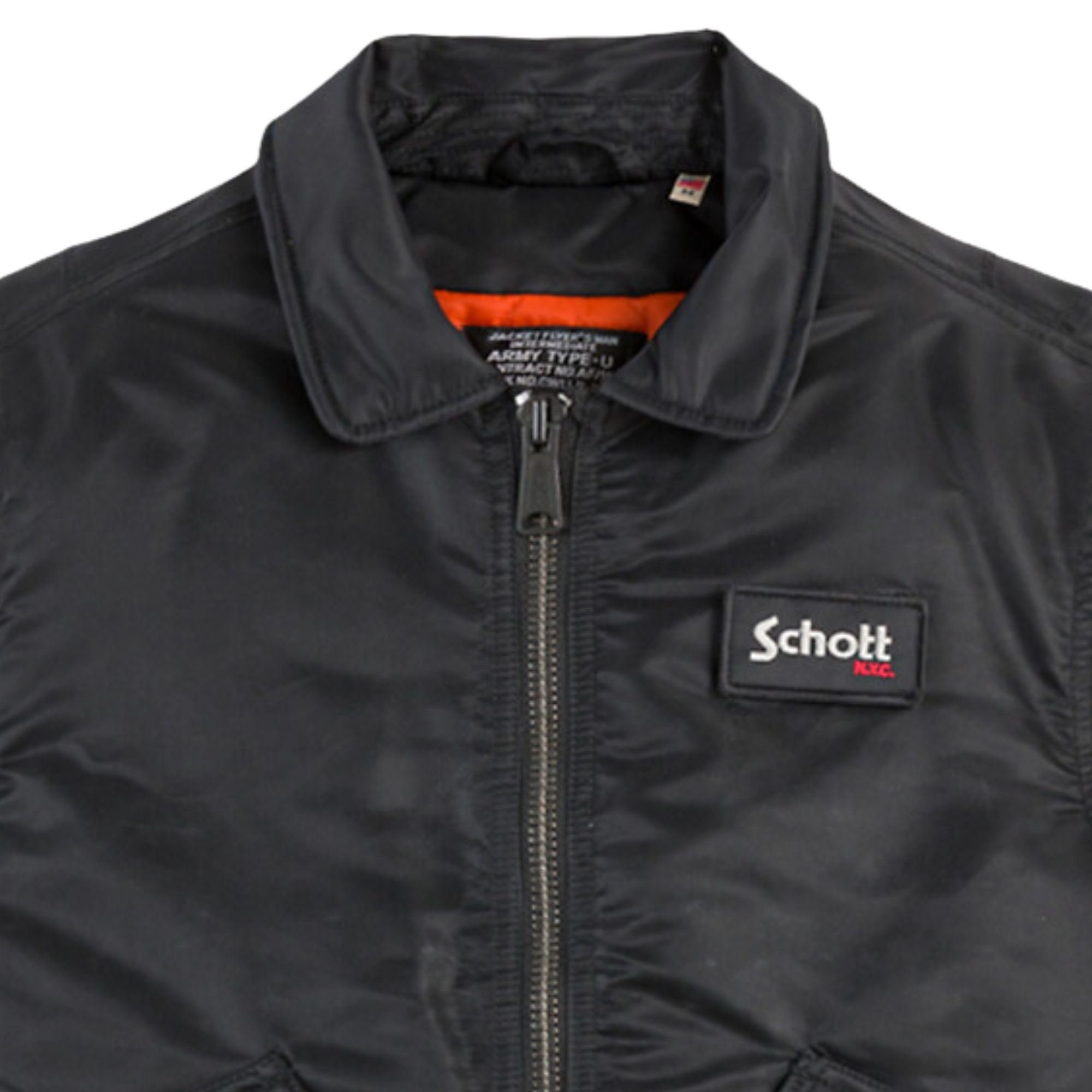 Schott 90's Fit Bomber Jacket - Black 21090RS-BLK – Stuarts London