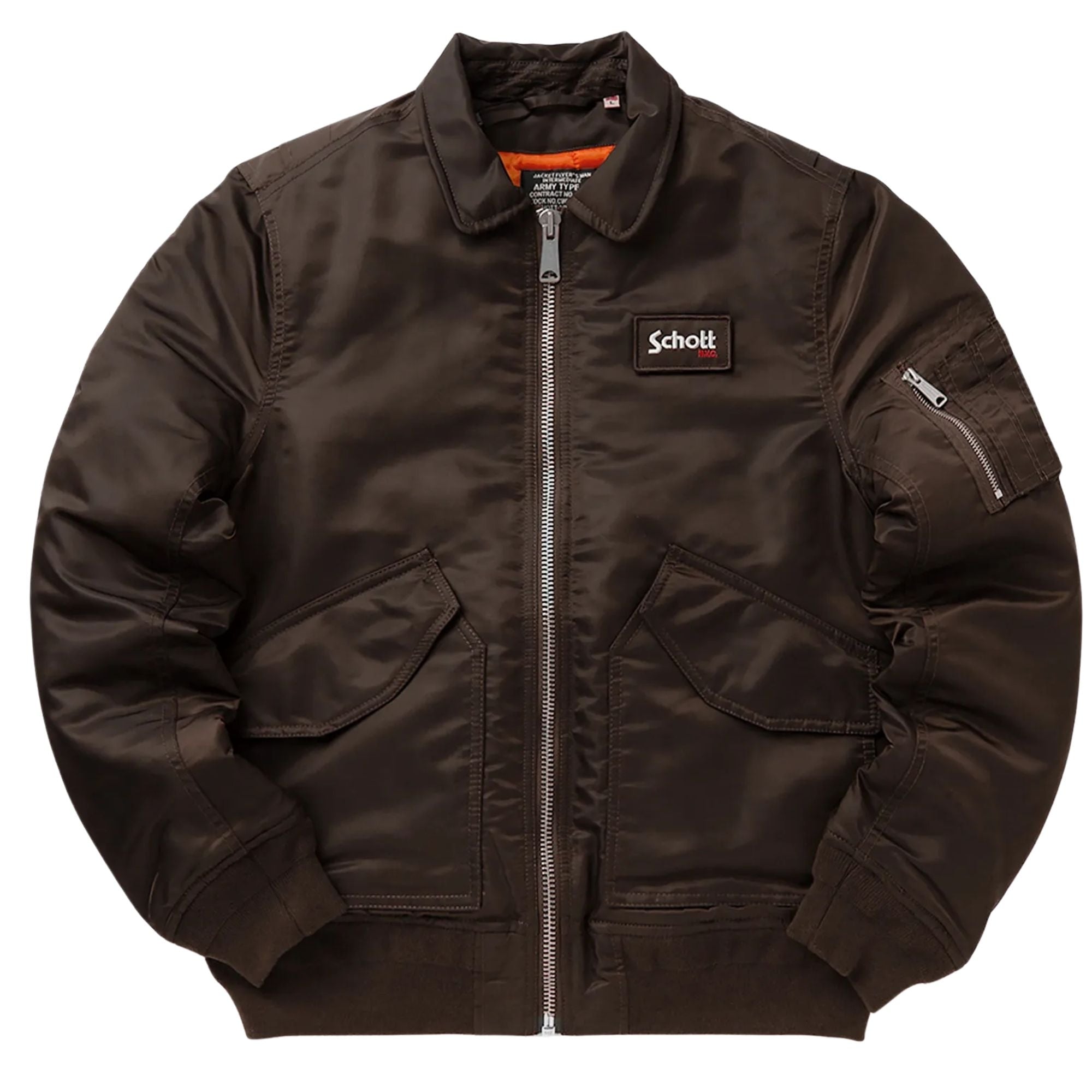 Schott CWU Bomber Jacket - Brown 210100RS-BRN – Stuarts London