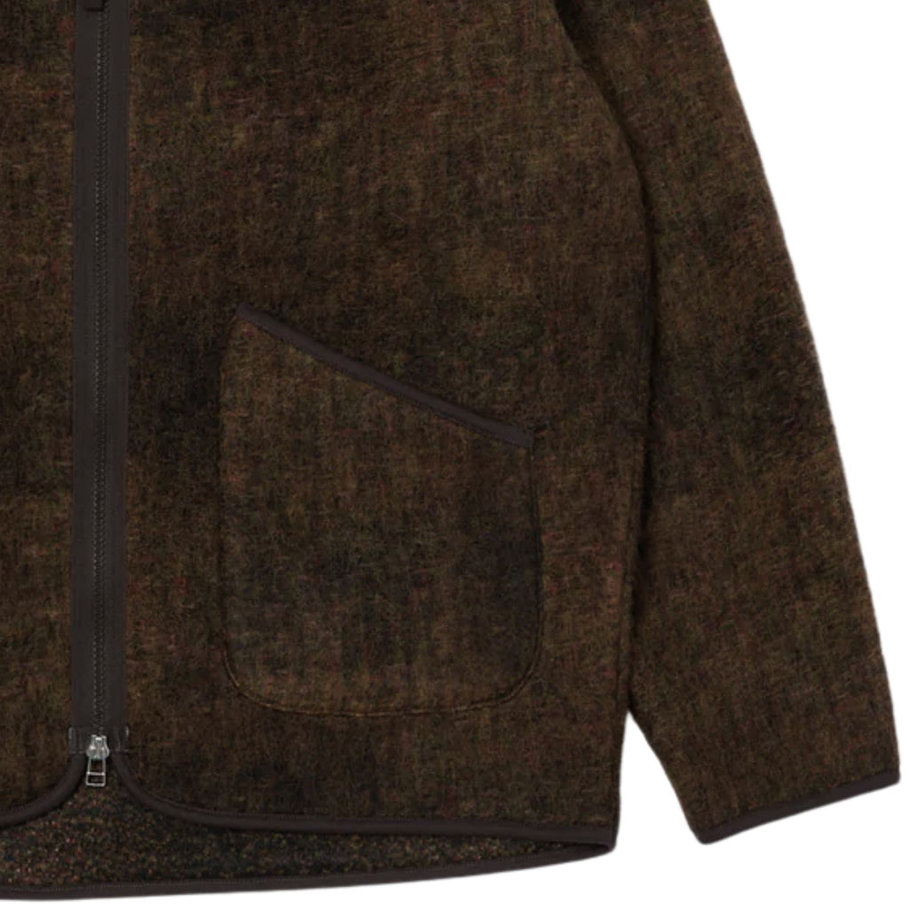 Universal Works Alps Fleece Zip Liner Jacket - Brown