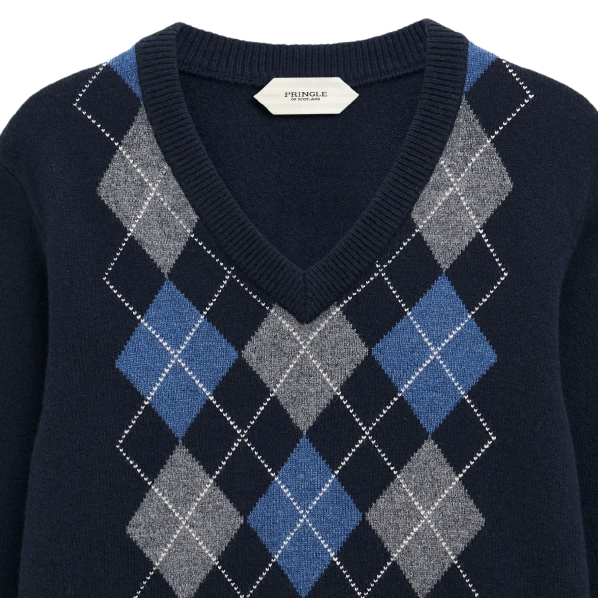 Argyle Jumper - Navy