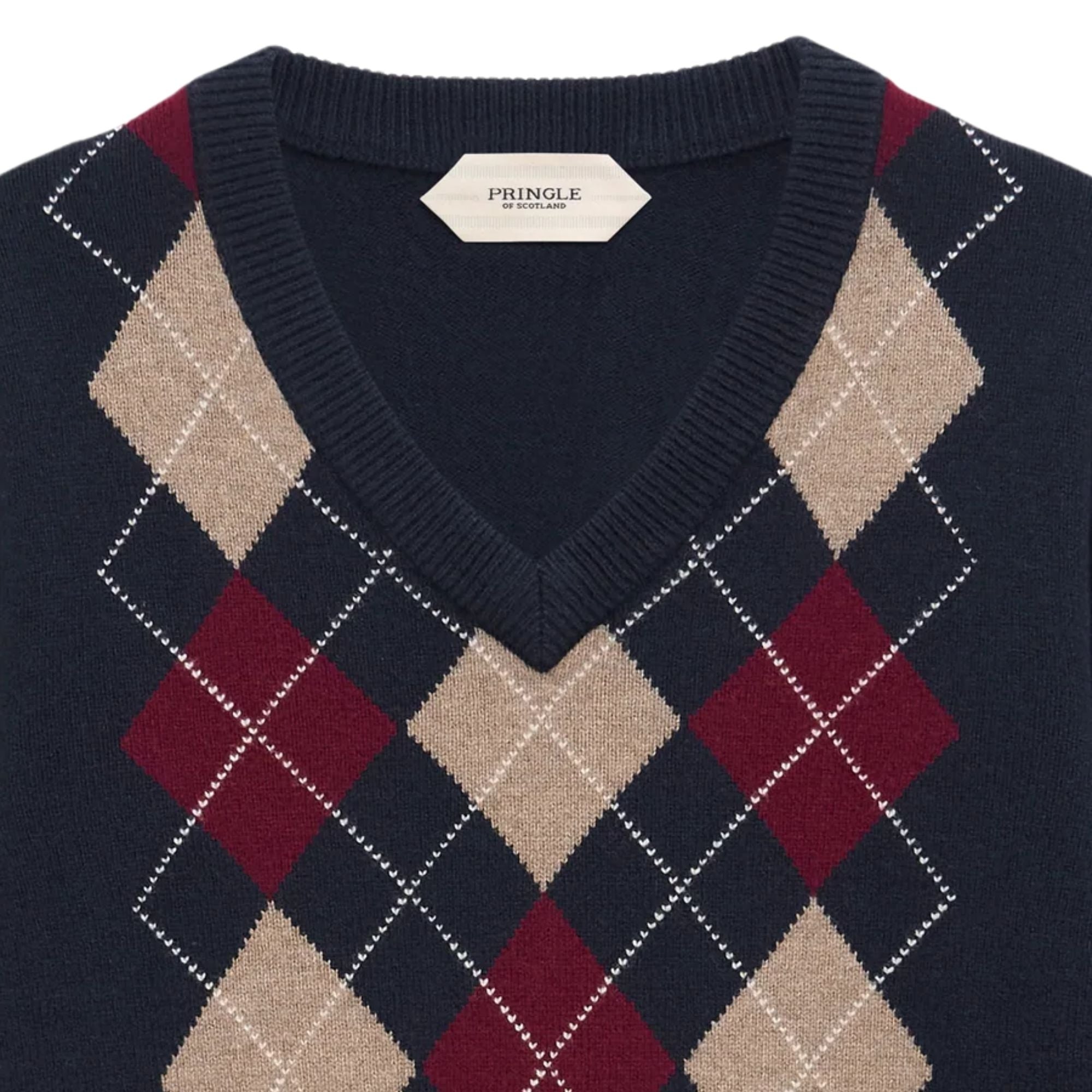 Argyle Jumper - Navy