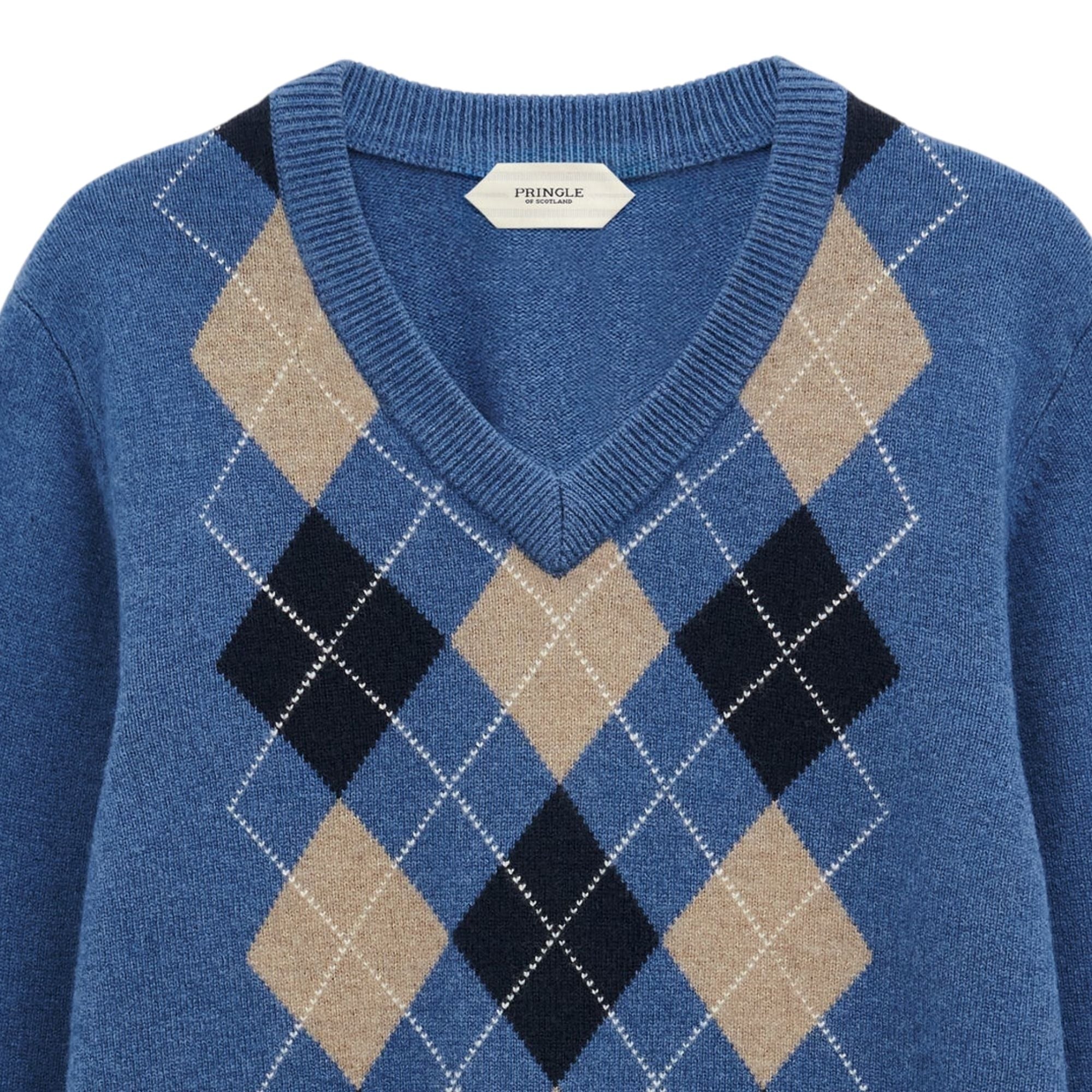 Argyle Jumper - Blue