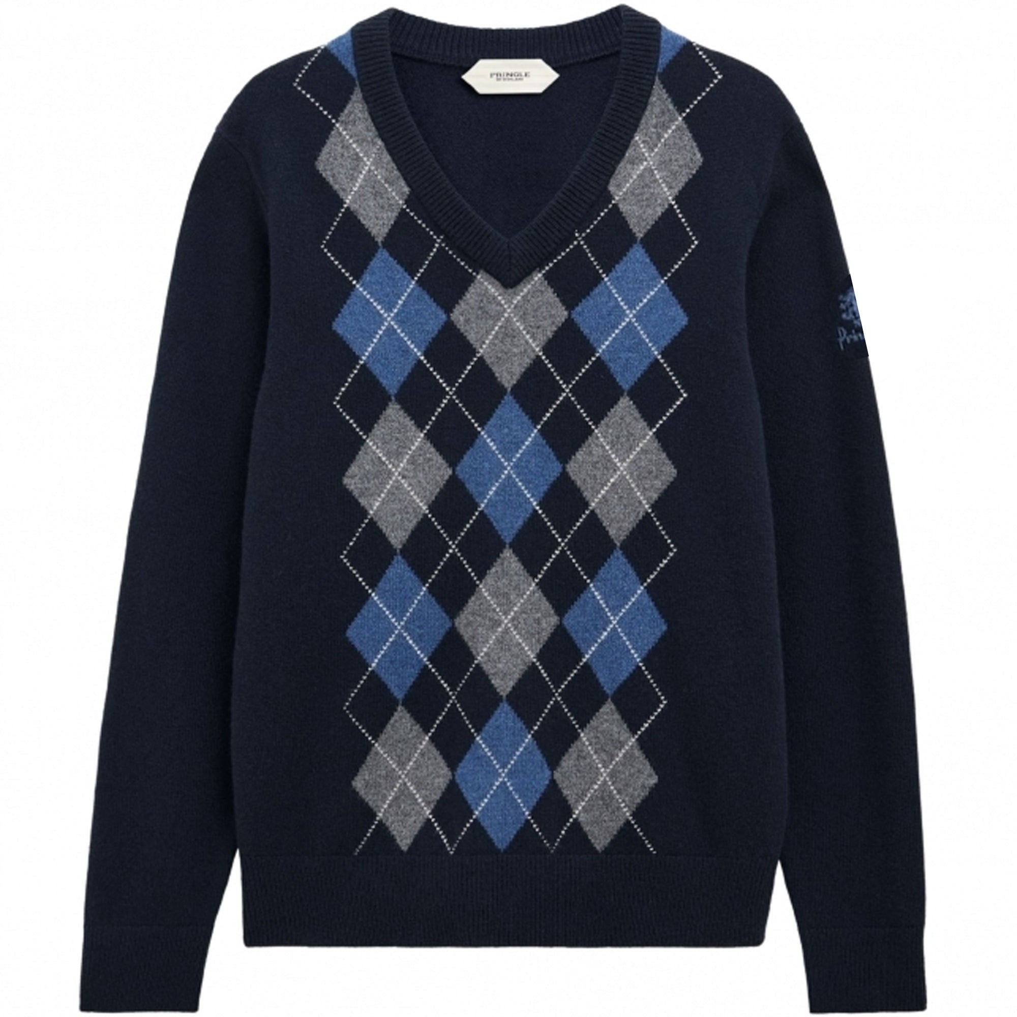 Argyle Jumper - Navy