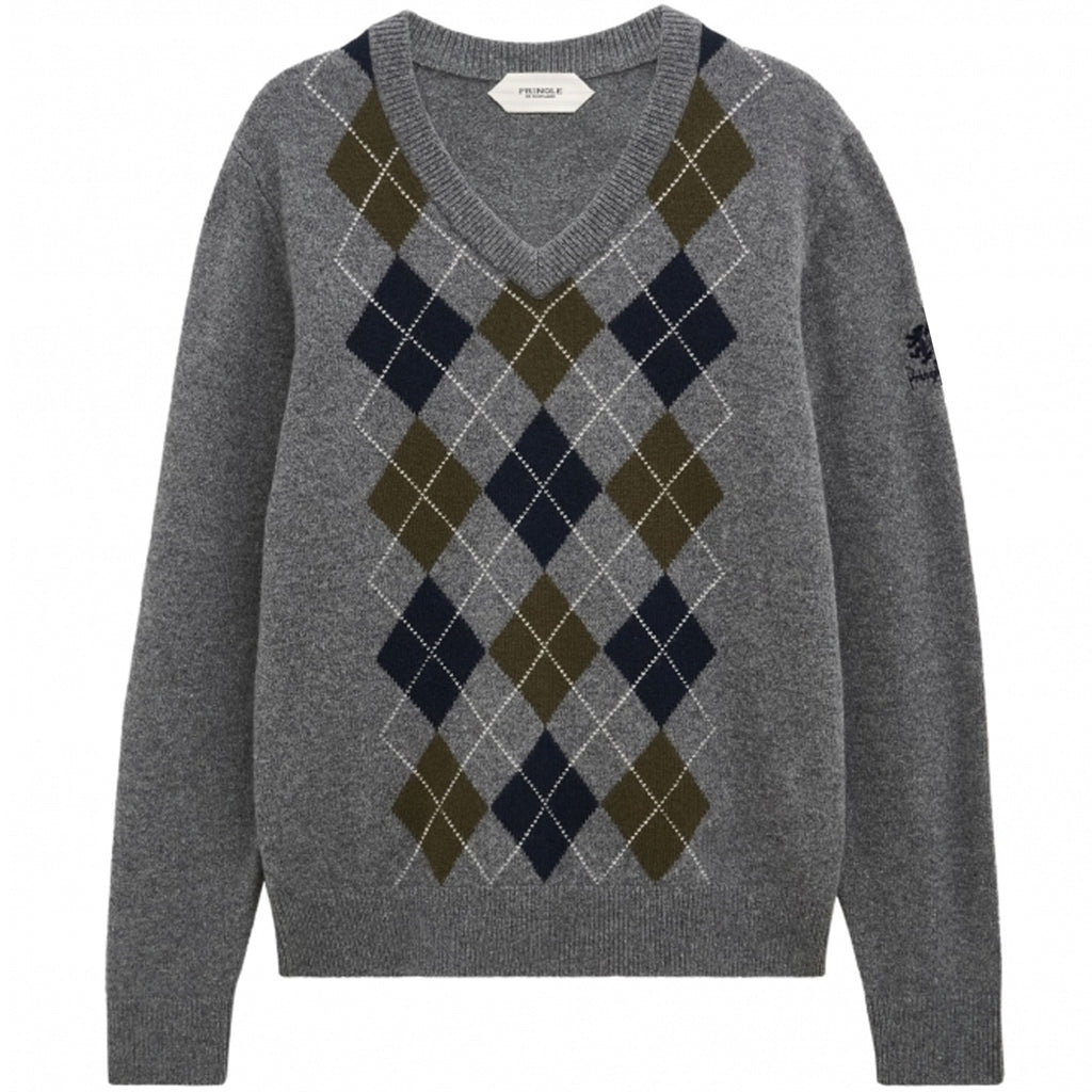 Argyle Jumper - Grey