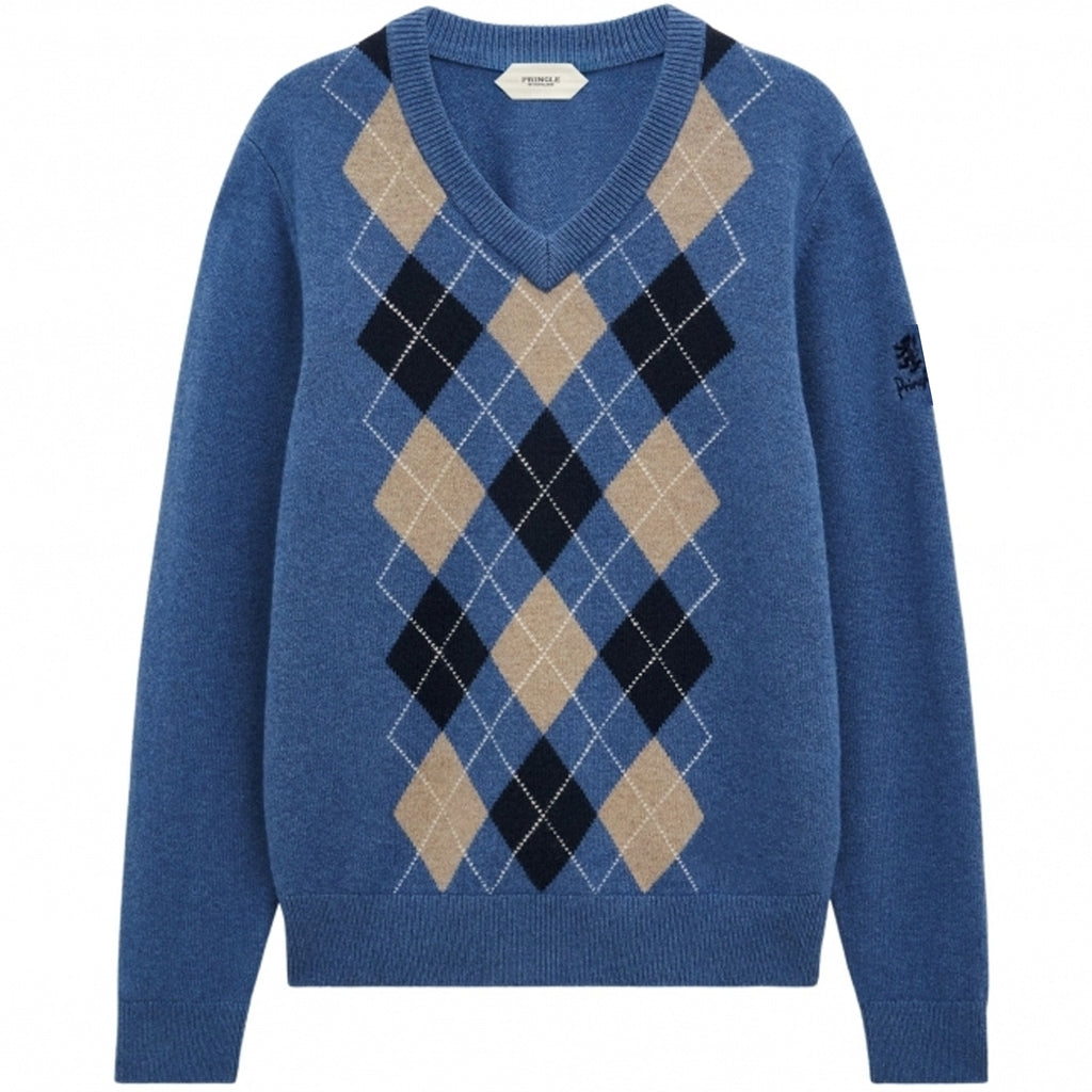 Argyle Jumper - Blue