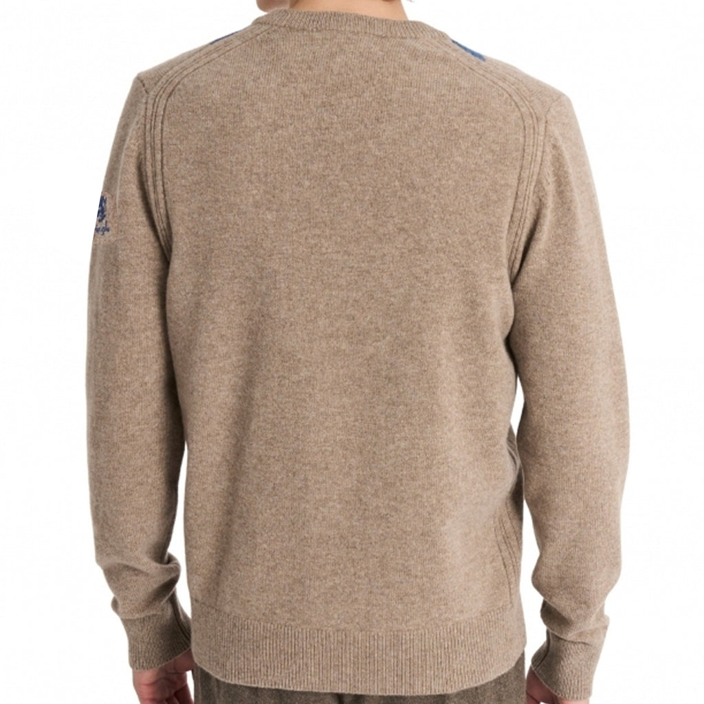 Argyle Jumper - Mushroom