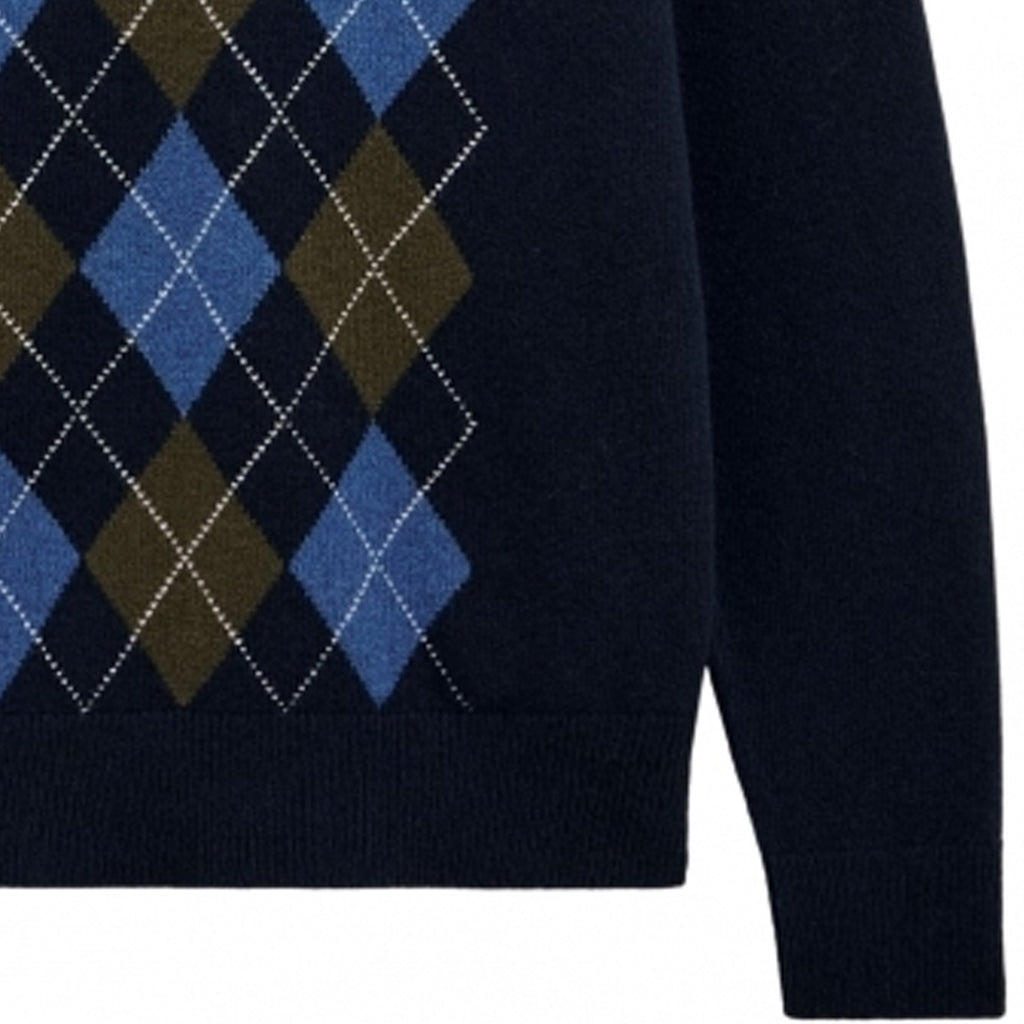Argyle Jumper - Navy