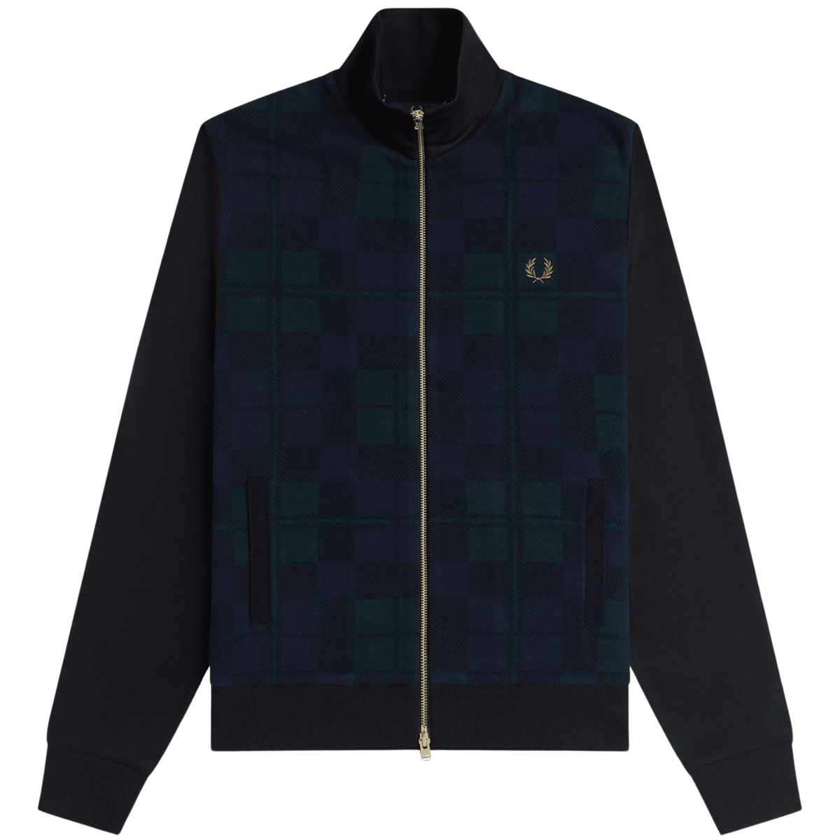 Fred Perry Knitted Front Track Jacket - Black – Stuarts London