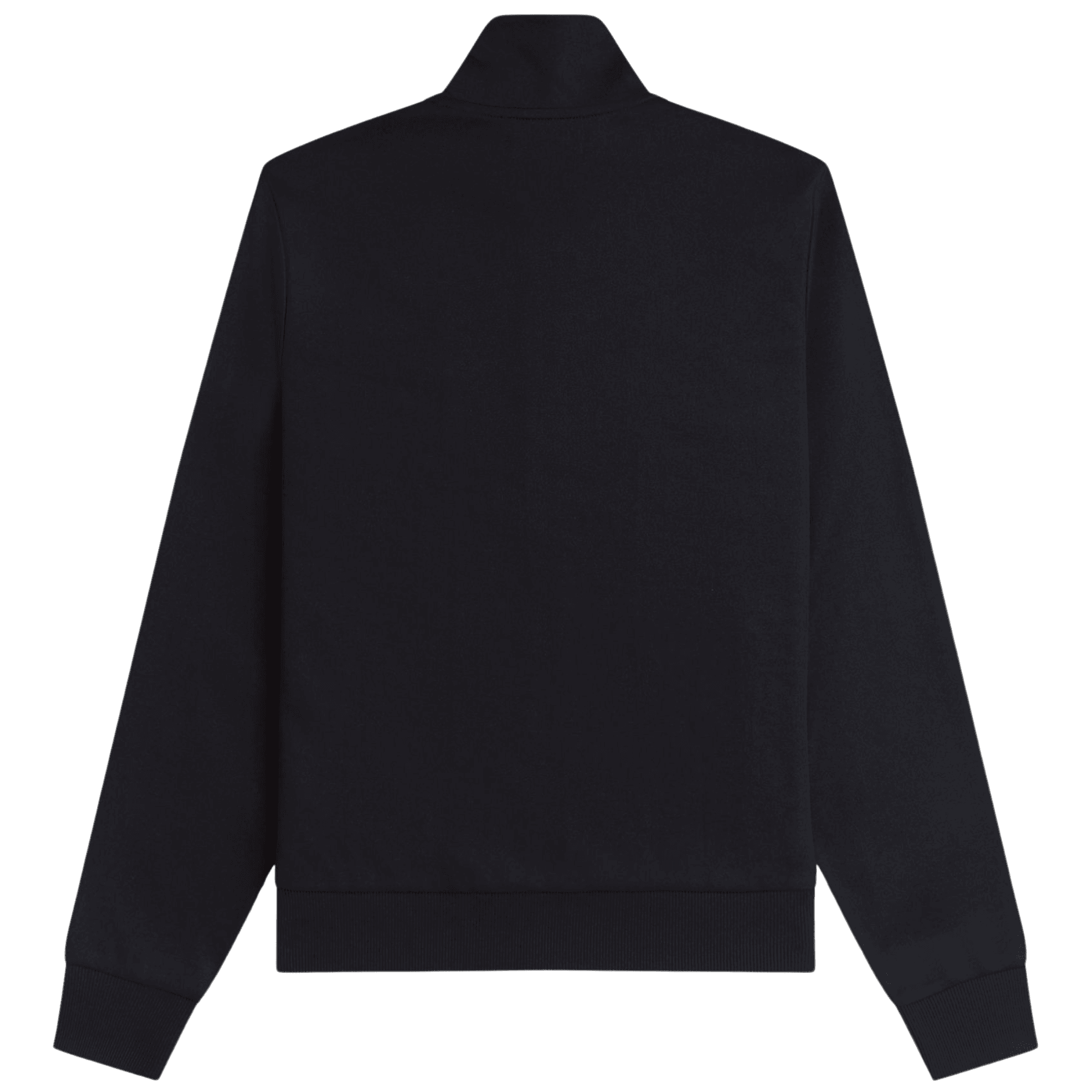 Knitted Front Track Jacket - Black