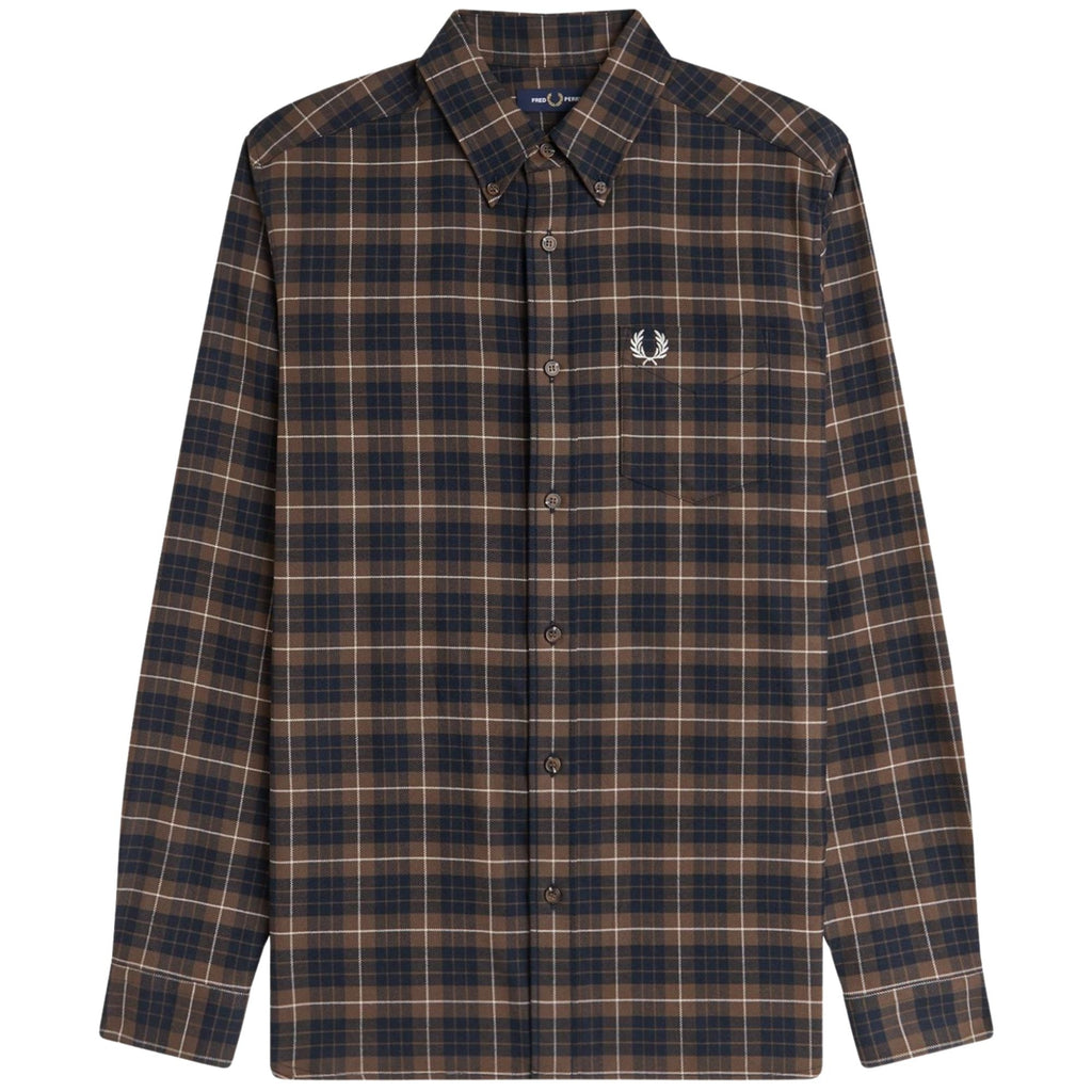 Brushed Twill Tartan Shirt - Tobacco