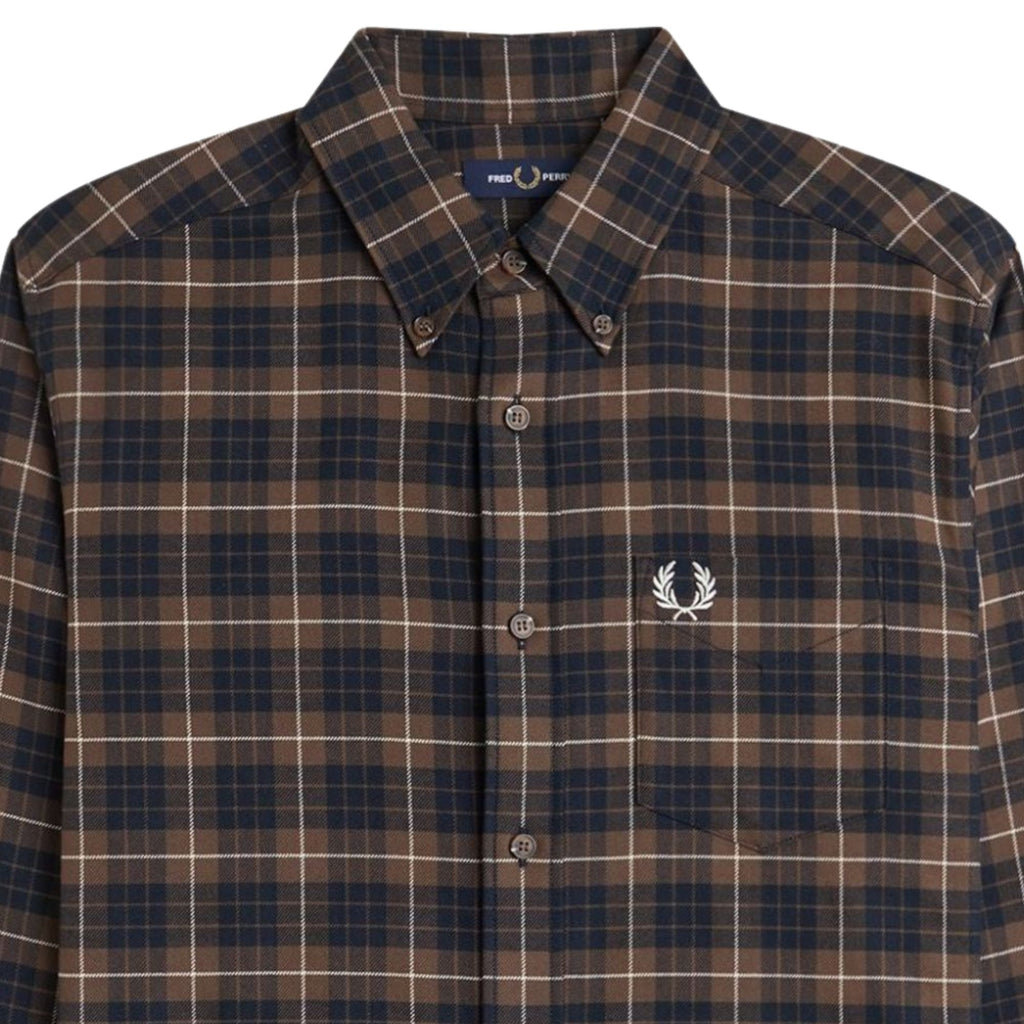 Brushed Twill Tartan Shirt - Tobacco