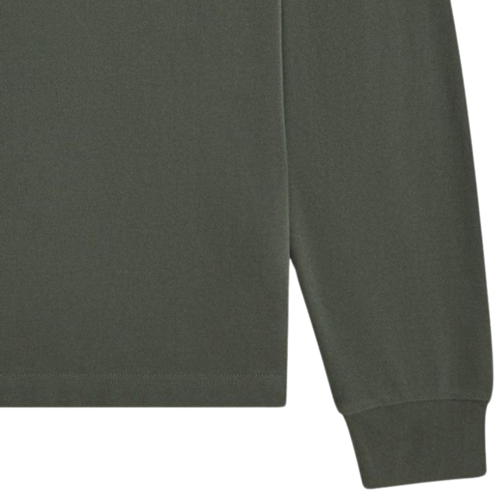 Long Sleeve Twin Tipped Polo Shirt - Green
