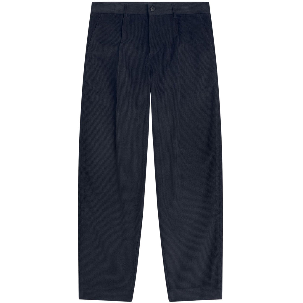 Tapered Corduroy Trousers - Navy
