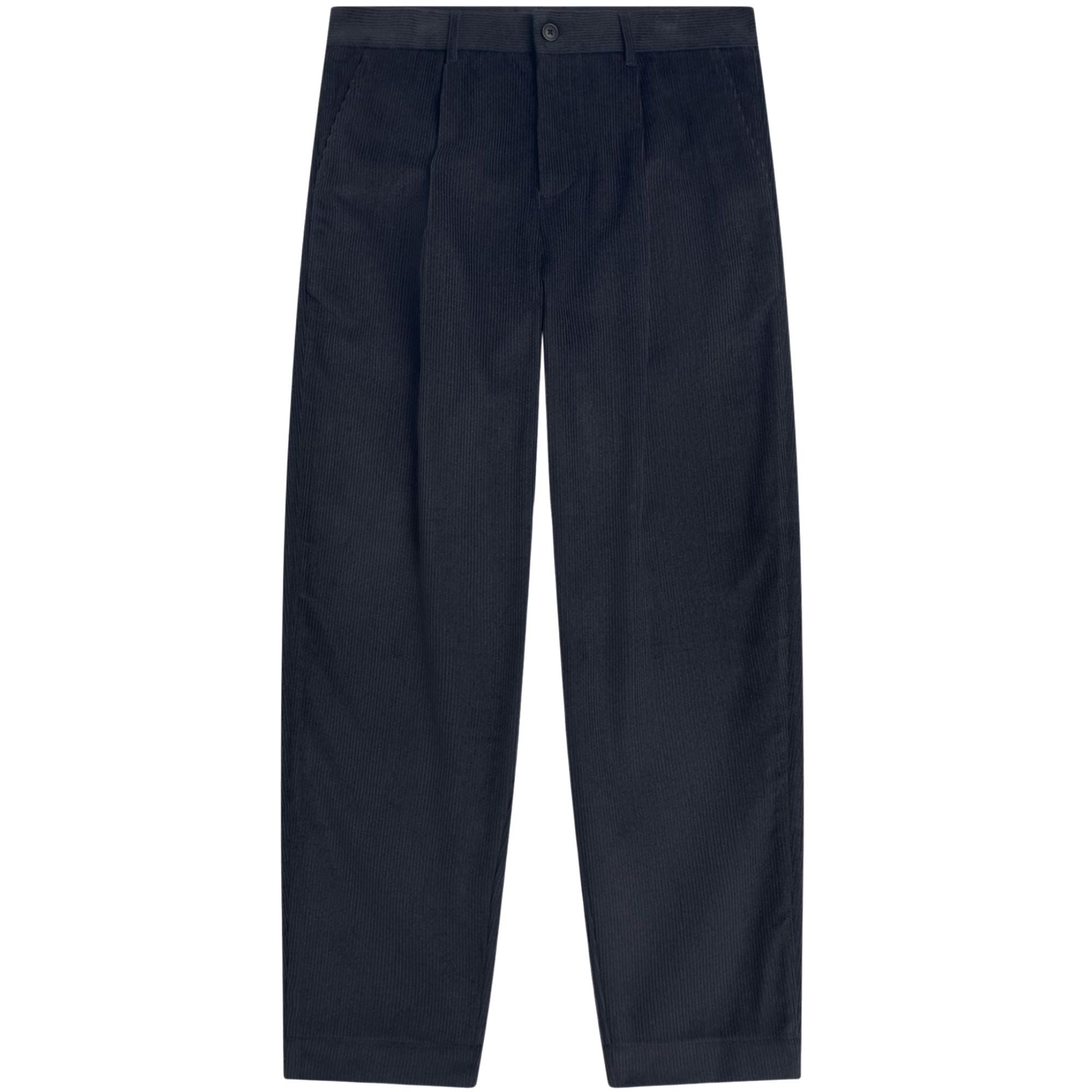 Tapered Corduroy Trousers - Navy